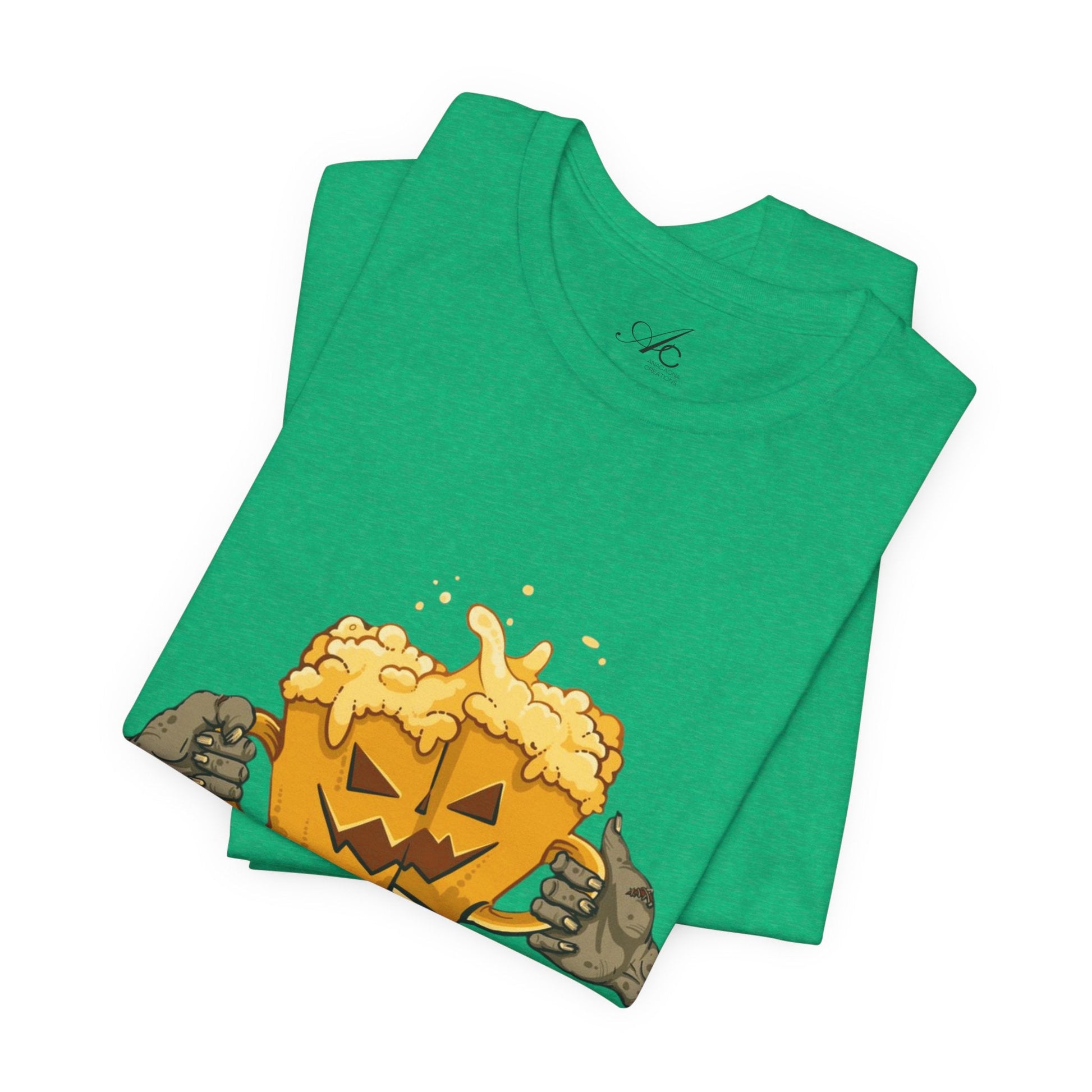 Halloween Beer Tee, Ghostly Fun Shirt, Unisex Graphic T-Shirt, Trick or Treat Apparel, Spooky Celebration Top - Metamorphosis Creations