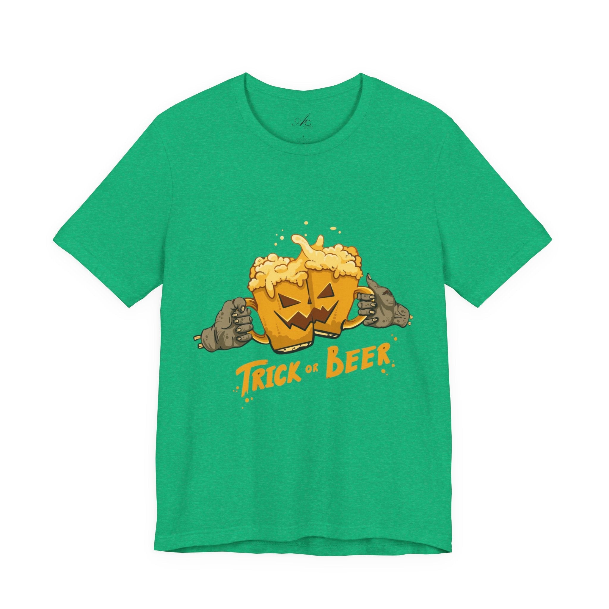 Halloween Beer Tee, Ghostly Fun Shirt, Unisex Graphic T-Shirt, Trick or Treat Apparel, Spooky Celebration Top - Metamorphosis Creations