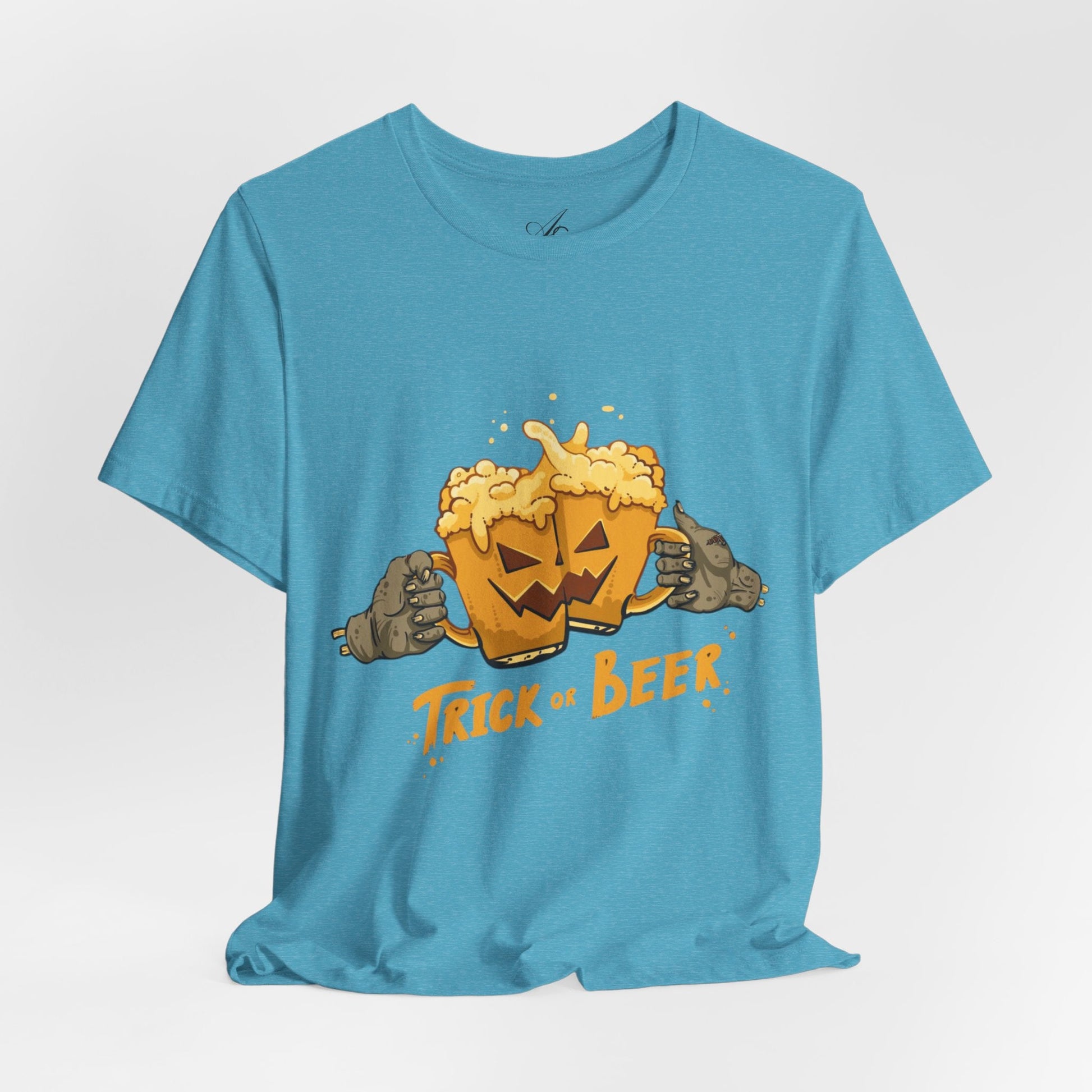 Halloween Beer Tee, Ghostly Fun Shirt, Unisex Graphic T-Shirt, Trick or Treat Apparel, Spooky Celebration Top - Metamorphosis Creations