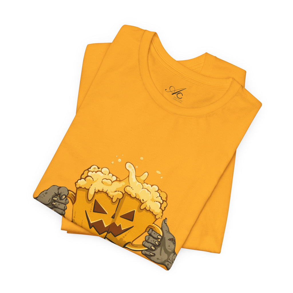 Halloween Beer Tee, Ghostly Fun Shirt, Unisex Graphic T-Shirt, Trick or Treat Apparel, Spooky Celebration Top - Metamorphosis Creations