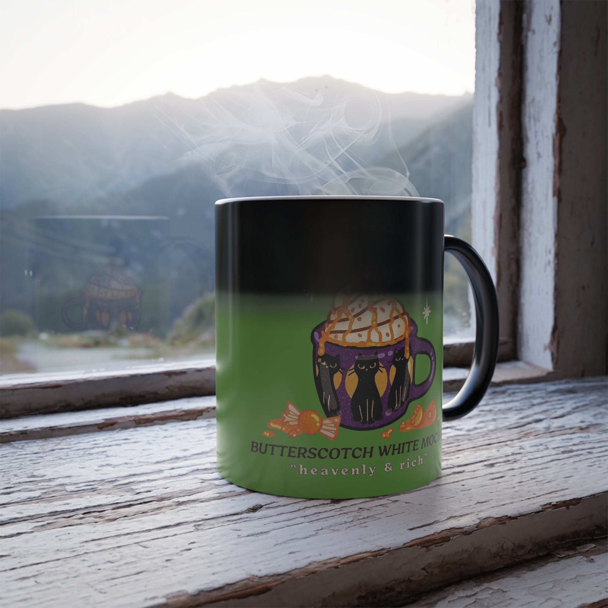 halloween coffee cups Color Morphing Mug for Astrology Lovers, Fun Gift for Birthdays, Unique Coffee Cups, Zodiac Decor, Home and Office - Metamorphosis Creations