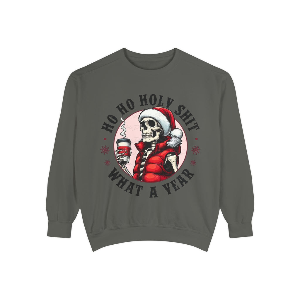 Halloween Holiday cheer Festive Skeleton Sweatshirt - Unisex Garment - Dyed, Holiday Gift, Cozy Vibe, Unique Christmas Apparel, Funny Sweater - Metamorphosis Creations