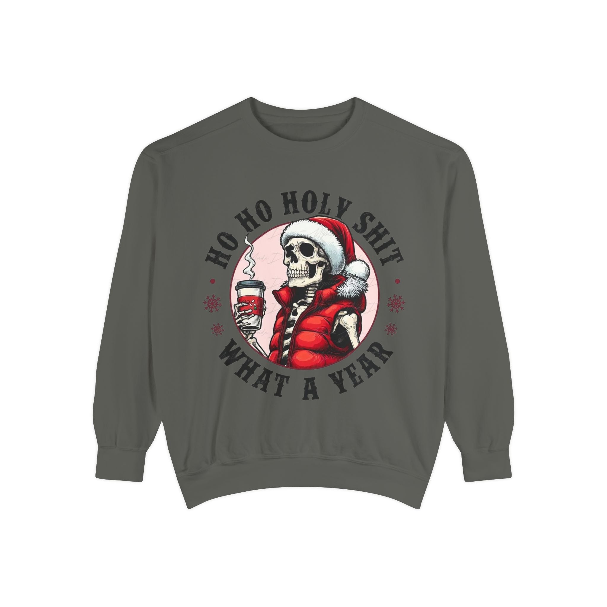 Halloween Holiday cheer Festive Skeleton Sweatshirt - Unisex Garment - Dyed, Holiday Gift, Cozy Vibe, Unique Christmas Apparel, Funny Sweater - Metamorphosis Creations