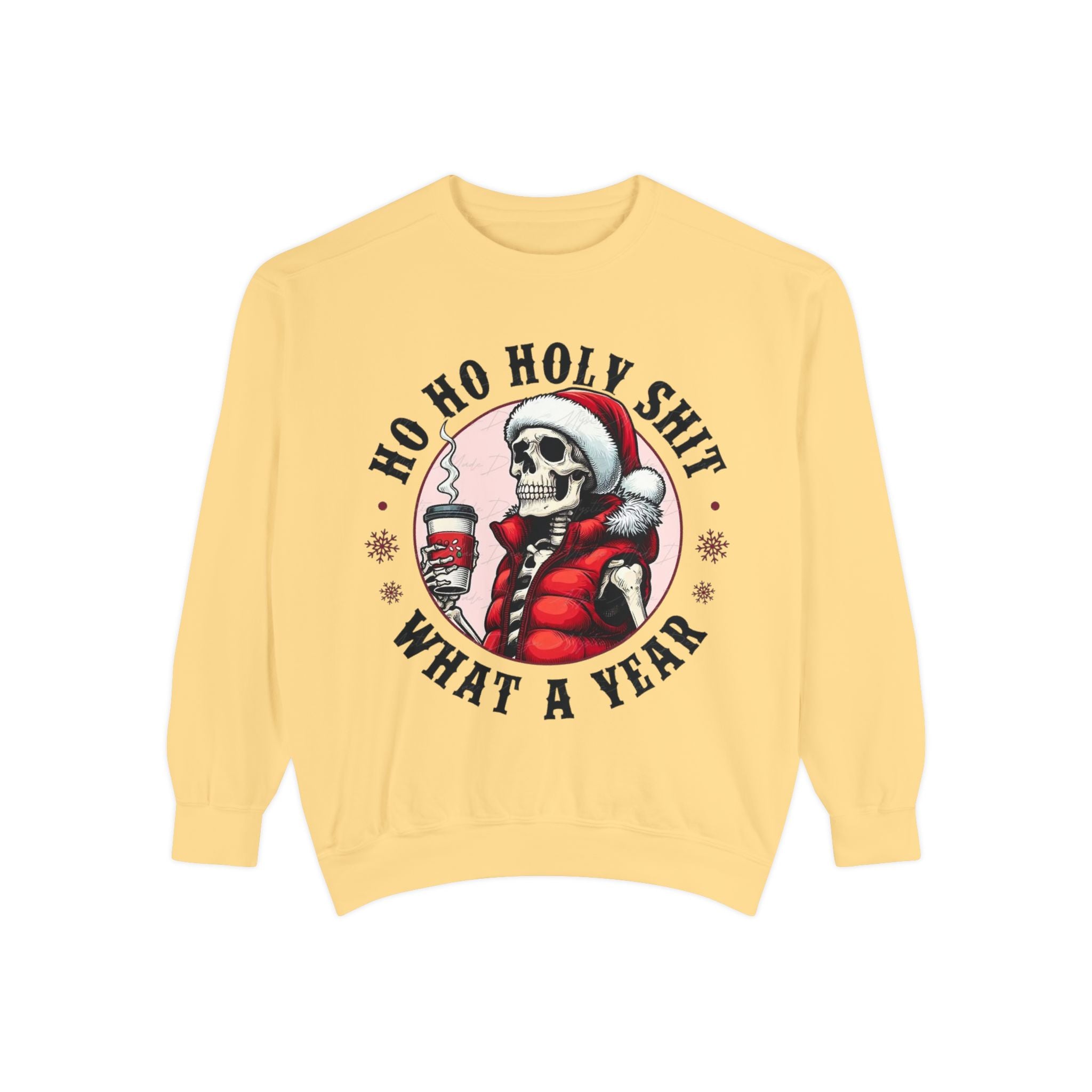 Halloween Holiday cheer Festive Skeleton Sweatshirt - Unisex Garment - Dyed, Holiday Gift, Cozy Vibe, Unique Christmas Apparel, Funny Sweater - Metamorphosis Creations