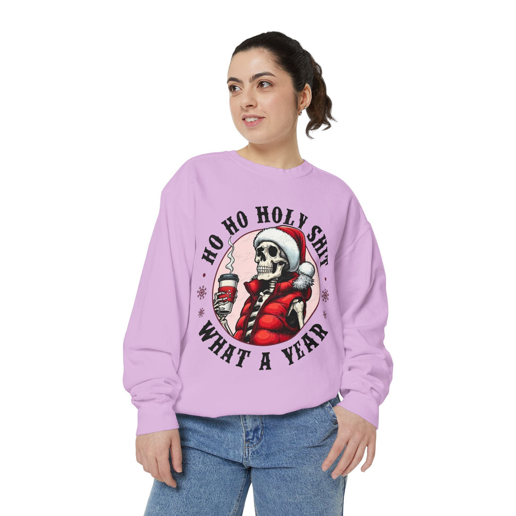 Halloween Holiday cheer Festive Skeleton Sweatshirt - Unisex Garment - Dyed, Holiday Gift, Cozy Vibe, Unique Christmas Apparel, Funny Sweater - Metamorphosis Creations