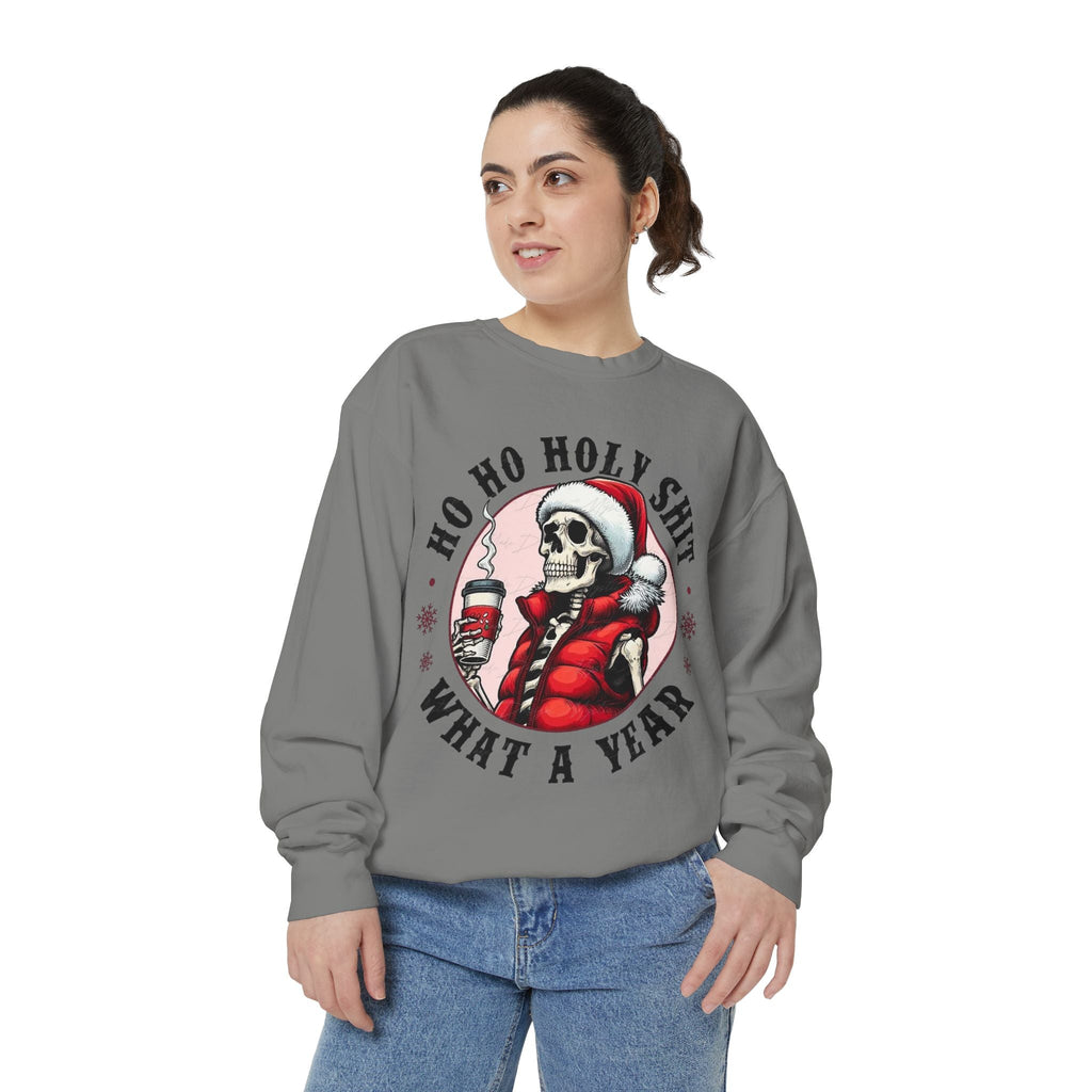 Halloween Holiday cheer Festive Skeleton Sweatshirt - Unisex Garment - Dyed, Holiday Gift, Cozy Vibe, Unique Christmas Apparel, Funny Sweater - Metamorphosis Creations
