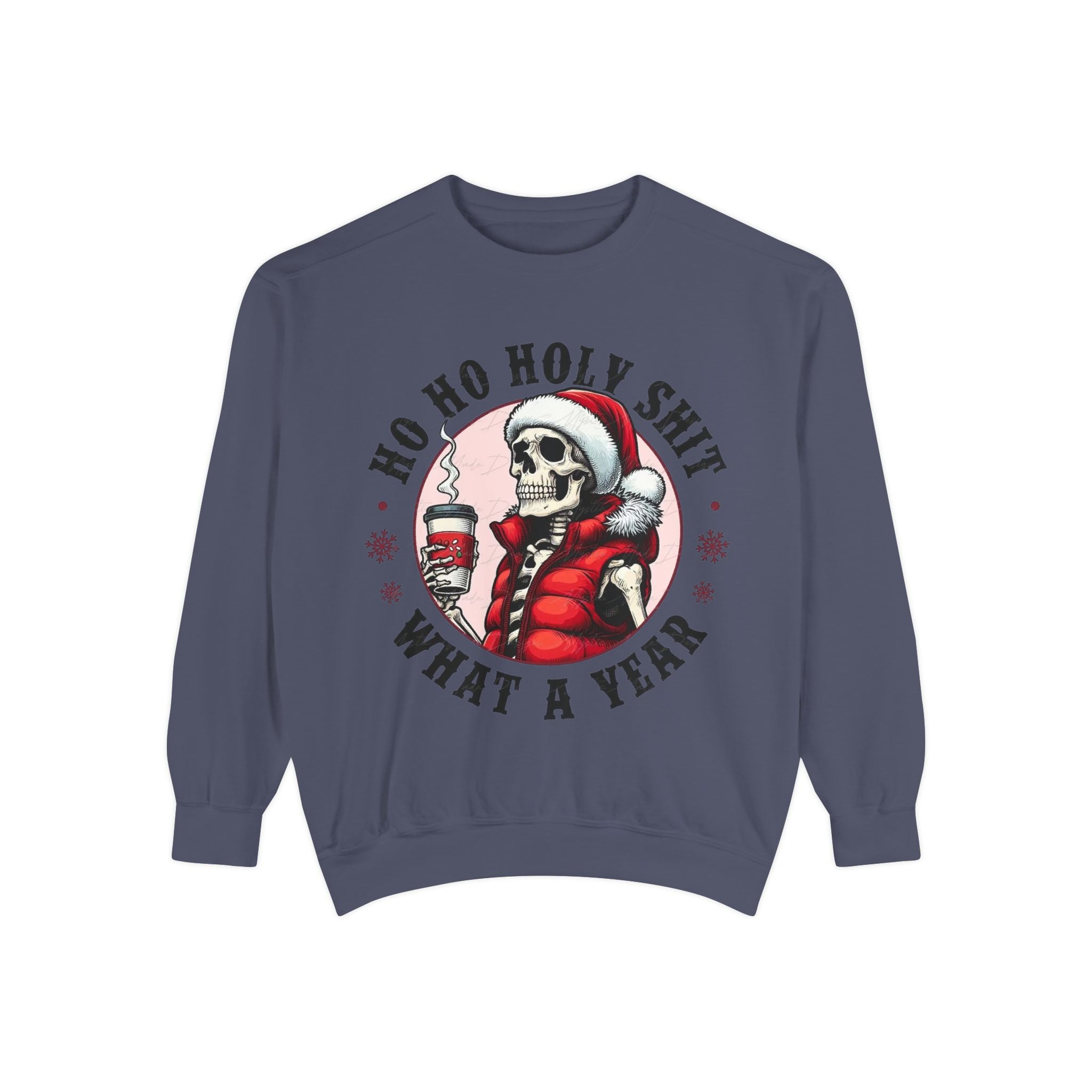 Halloween Holiday cheer Festive Skeleton Sweatshirt - Unisex Garment - Dyed, Holiday Gift, Cozy Vibe, Unique Christmas Apparel, Funny Sweater - Metamorphosis Creations