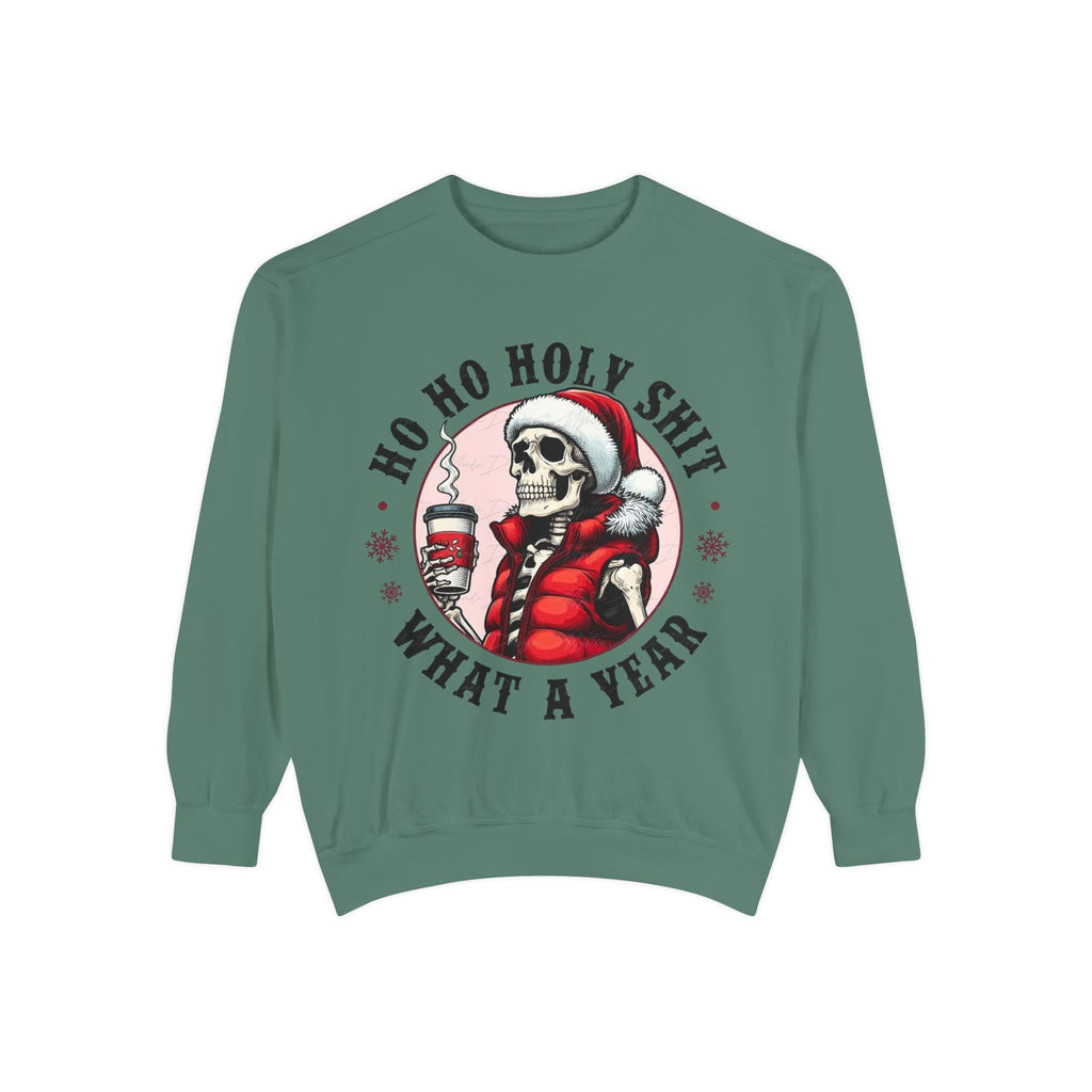 Halloween Holiday cheer Festive Skeleton Sweatshirt - Unisex Garment - Dyed, Holiday Gift, Cozy Vibe, Unique Christmas Apparel, Funny Sweater - Metamorphosis Creations
