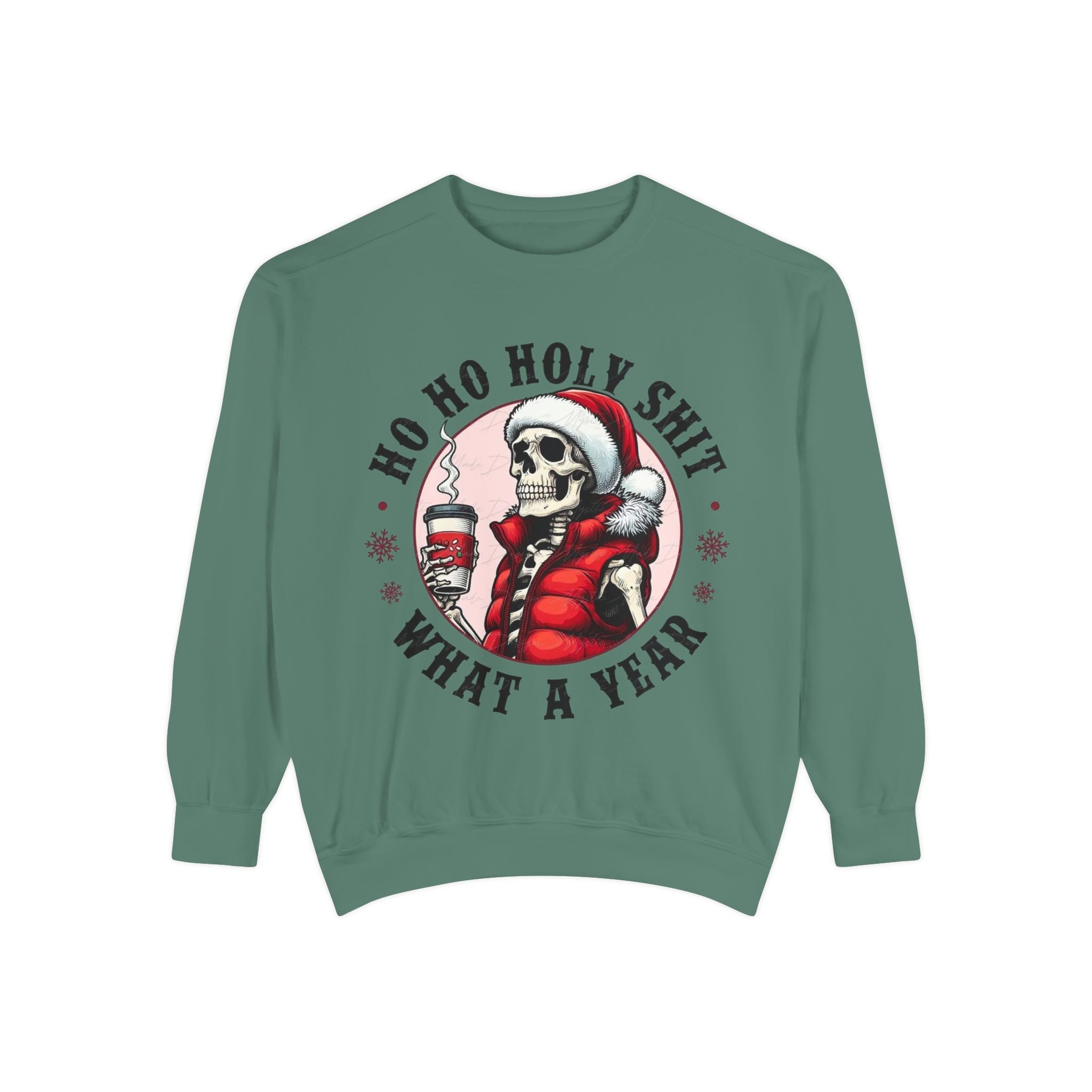Halloween Holiday cheer Festive Skeleton Sweatshirt - Unisex Garment - Dyed, Holiday Gift, Cozy Vibe, Unique Christmas Apparel, Funny Sweater - Metamorphosis Creations