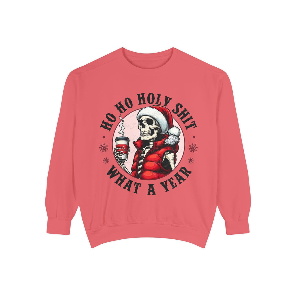 Halloween Holiday cheer Festive Skeleton Sweatshirt - Unisex Garment - Dyed, Holiday Gift, Cozy Vibe, Unique Christmas Apparel, Funny Sweater - Metamorphosis Creations