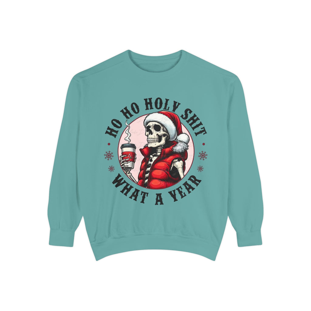 Halloween Holiday cheer Festive Skeleton Sweatshirt - Unisex Garment - Dyed, Holiday Gift, Cozy Vibe, Unique Christmas Apparel, Funny Sweater - Metamorphosis Creations