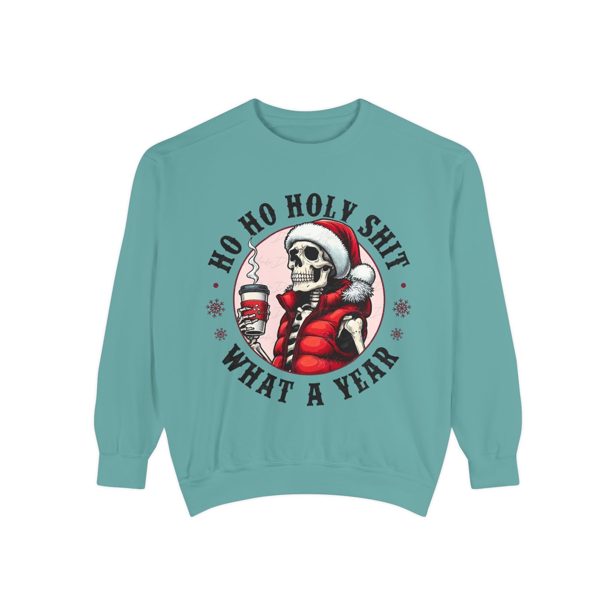 Halloween Holiday cheer Festive Skeleton Sweatshirt - Unisex Garment - Dyed, Holiday Gift, Cozy Vibe, Unique Christmas Apparel, Funny Sweater - Metamorphosis Creations