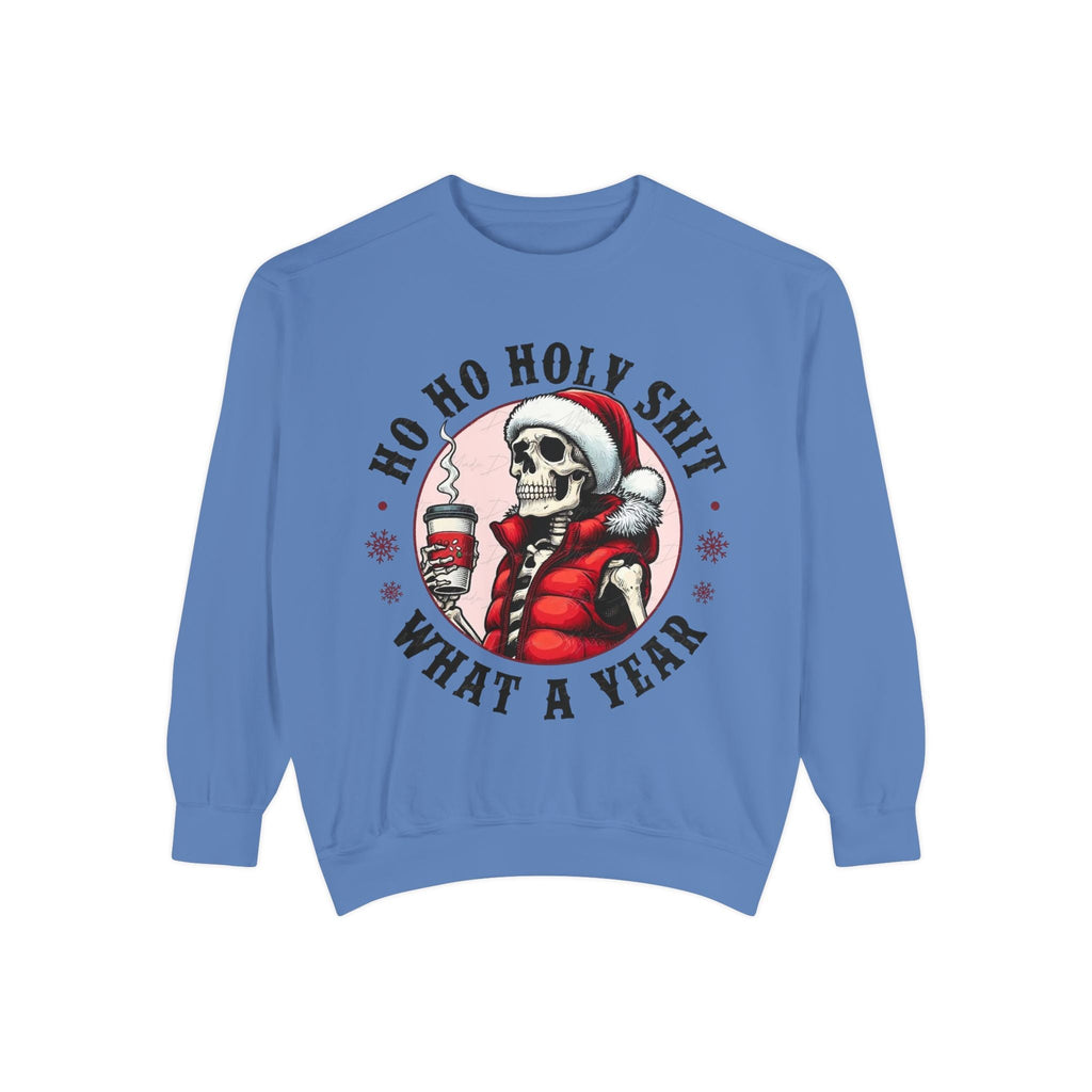 Halloween Holiday cheer Festive Skeleton Sweatshirt - Unisex Garment - Dyed, Holiday Gift, Cozy Vibe, Unique Christmas Apparel, Funny Sweater - Metamorphosis Creations