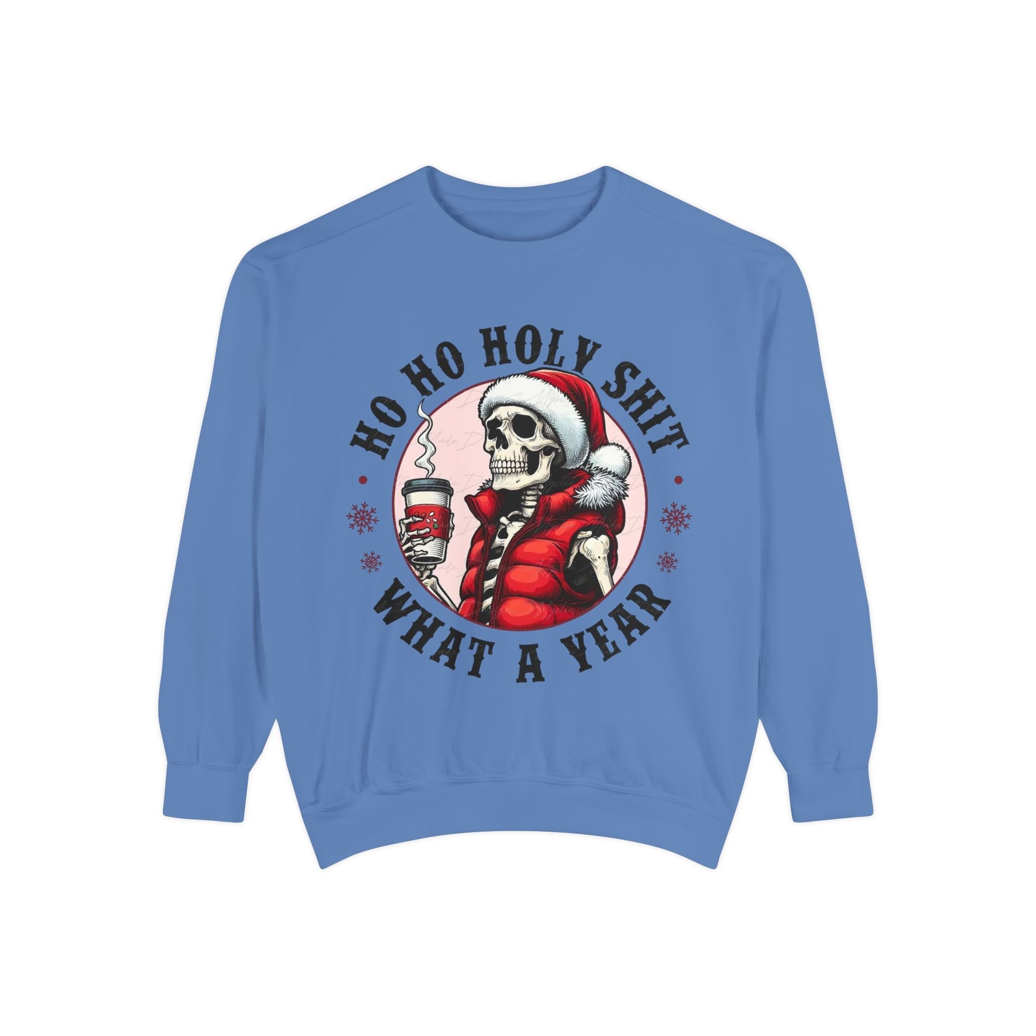 Halloween Holiday cheer Festive Skeleton Sweatshirt - Unisex Garment - Dyed, Holiday Gift, Cozy Vibe, Unique Christmas Apparel, Funny Sweater - Metamorphosis Creations
