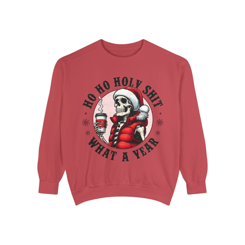 Halloween Holiday cheer Festive Skeleton Sweatshirt - Unisex Garment - Dyed, Holiday Gift, Cozy Vibe, Unique Christmas Apparel, Funny Sweater - Metamorphosis Creations