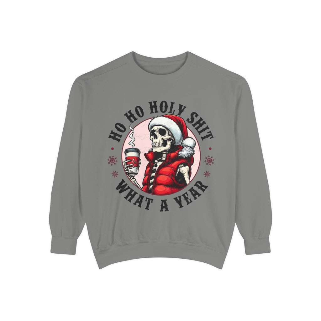 Halloween Holiday cheer Festive Skeleton Sweatshirt - Unisex Garment - Dyed, Holiday Gift, Cozy Vibe, Unique Christmas Apparel, Funny Sweater - Metamorphosis Creations