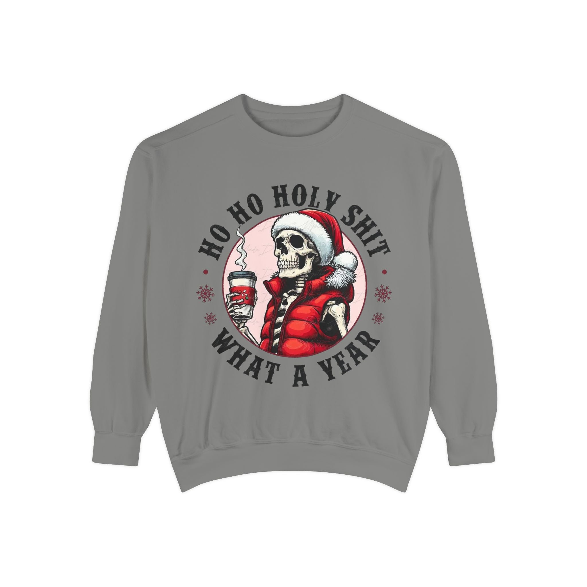 Halloween Holiday cheer Festive Skeleton Sweatshirt - Unisex Garment - Dyed, Holiday Gift, Cozy Vibe, Unique Christmas Apparel, Funny Sweater - Metamorphosis Creations
