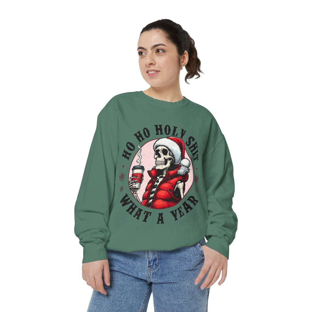Halloween Holiday cheer Festive Skeleton Sweatshirt - Unisex Garment - Dyed, Holiday Gift, Cozy Vibe, Unique Christmas Apparel, Funny Sweater - Metamorphosis Creations