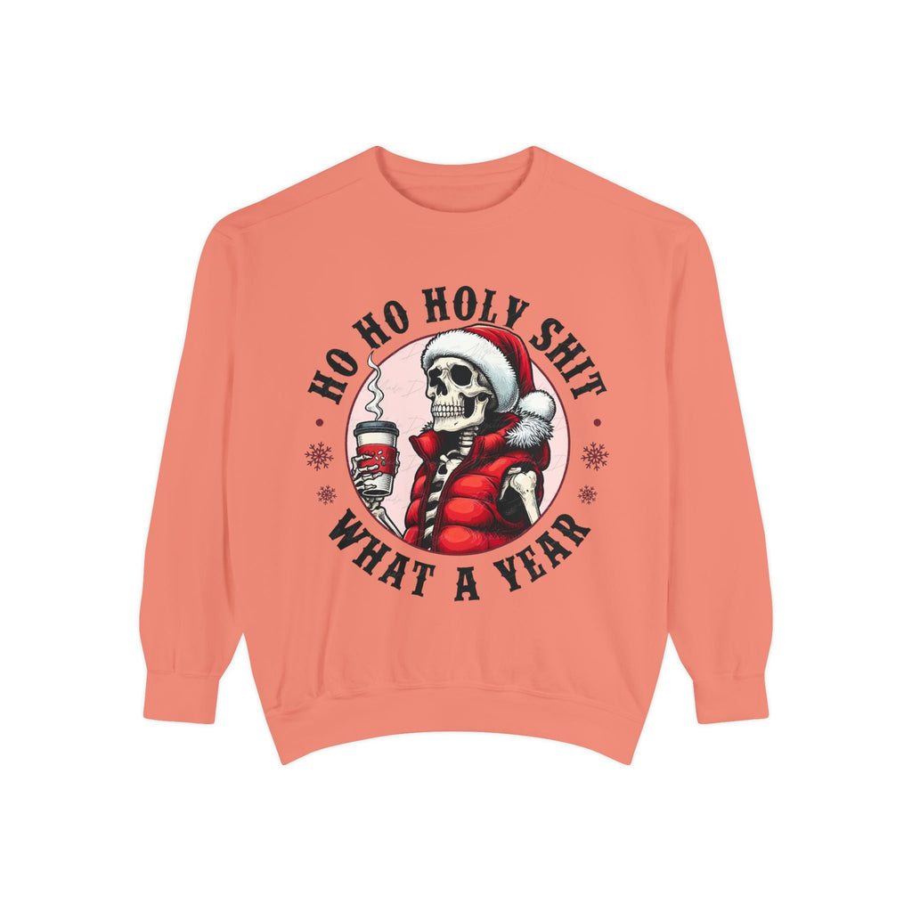 Halloween Holiday cheer Festive Skeleton Sweatshirt - Unisex Garment - Dyed, Holiday Gift, Cozy Vibe, Unique Christmas Apparel, Funny Sweater - Metamorphosis Creations