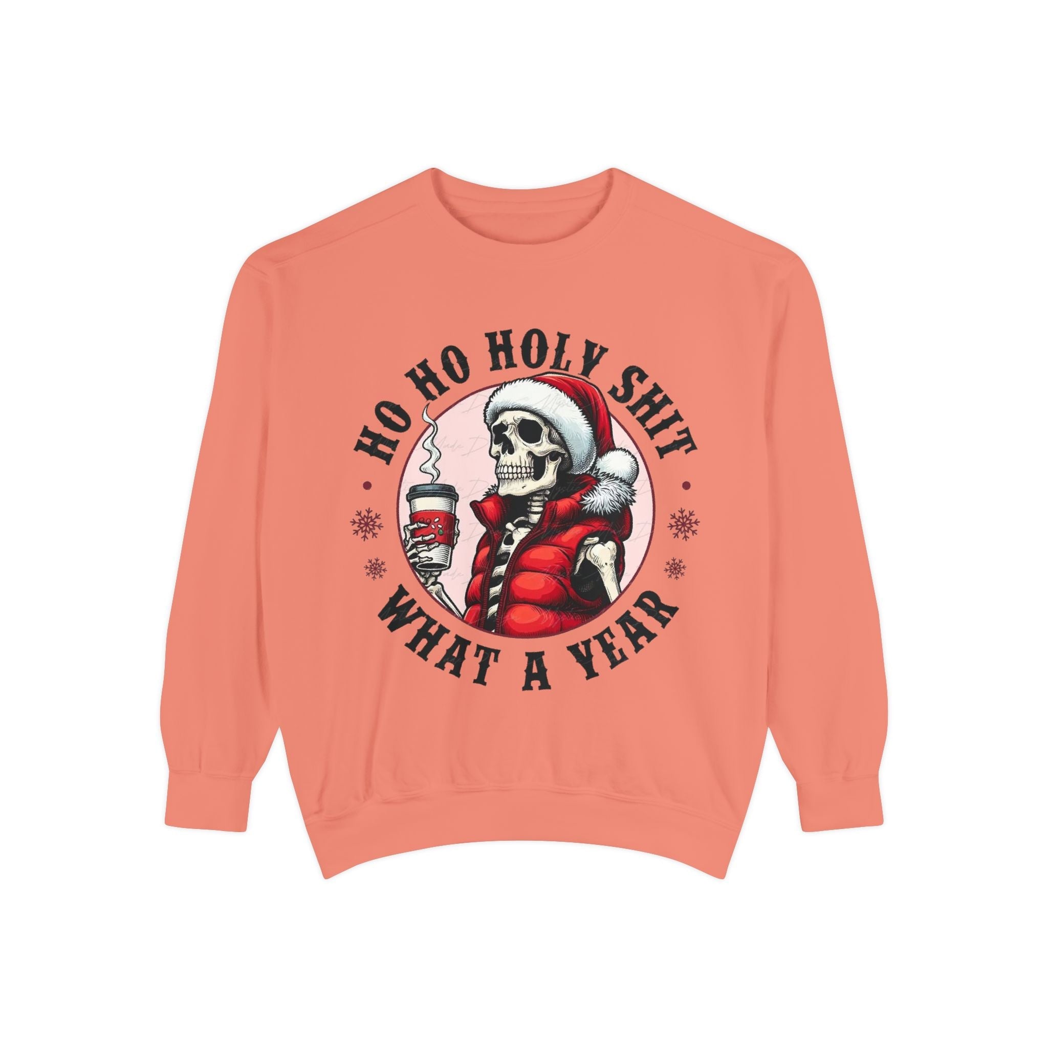 Halloween Holiday cheer Festive Skeleton Sweatshirt - Unisex Garment - Dyed, Holiday Gift, Cozy Vibe, Unique Christmas Apparel, Funny Sweater - Metamorphosis Creations