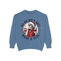Halloween Holiday cheer Festive Skeleton Sweatshirt - Unisex Garment - Dyed, Holiday Gift, Cozy Vibe, Unique Christmas Apparel, Funny Sweater - Metamorphosis Creations
