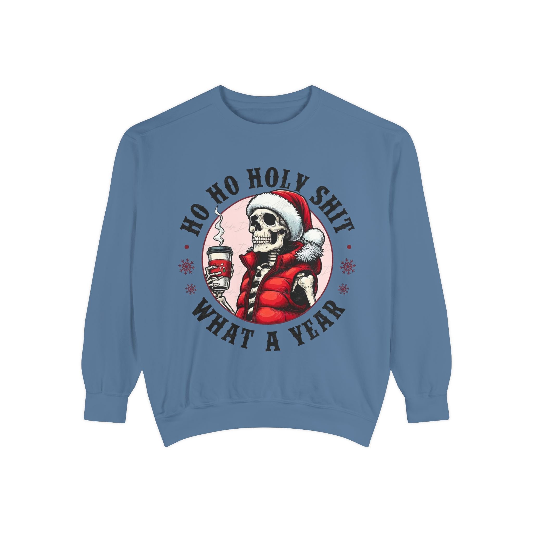 Halloween Holiday cheer Festive Skeleton Sweatshirt - Unisex Garment - Dyed, Holiday Gift, Cozy Vibe, Unique Christmas Apparel, Funny Sweater - Metamorphosis Creations