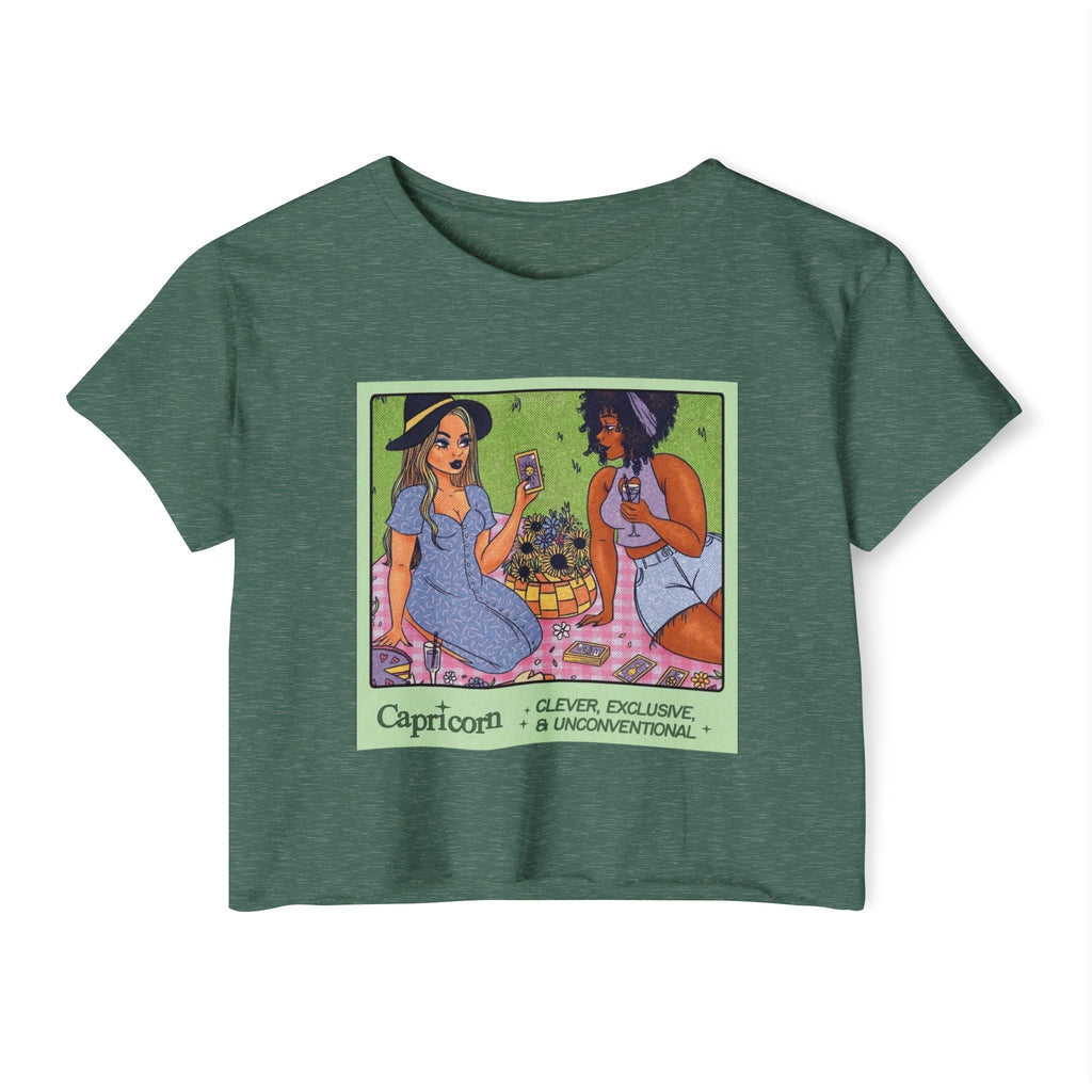 Halloween lovers Women's Festival Crop Top - Playful Capricorn Design, Boho Chic Style, Summer Tops, Festival Outfits, Gift for Her - Metamorphosis Creations