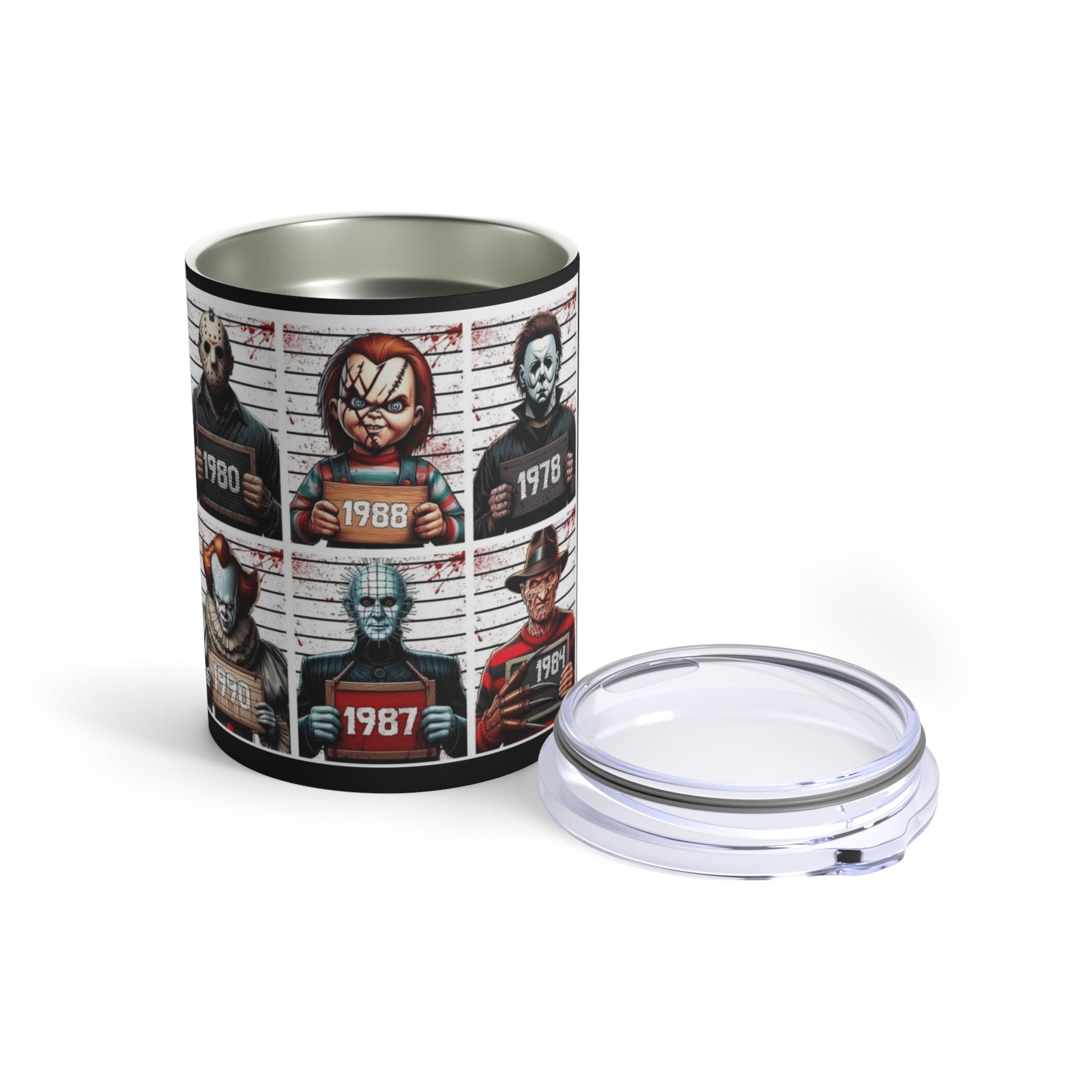 Halloween Retro Horror Movie Tumbler 10oz | Perfect for Halloween, Gifts for Horror Fans, Movie Night Essentials, Collectible Drinkware - Metamorphosis Creations