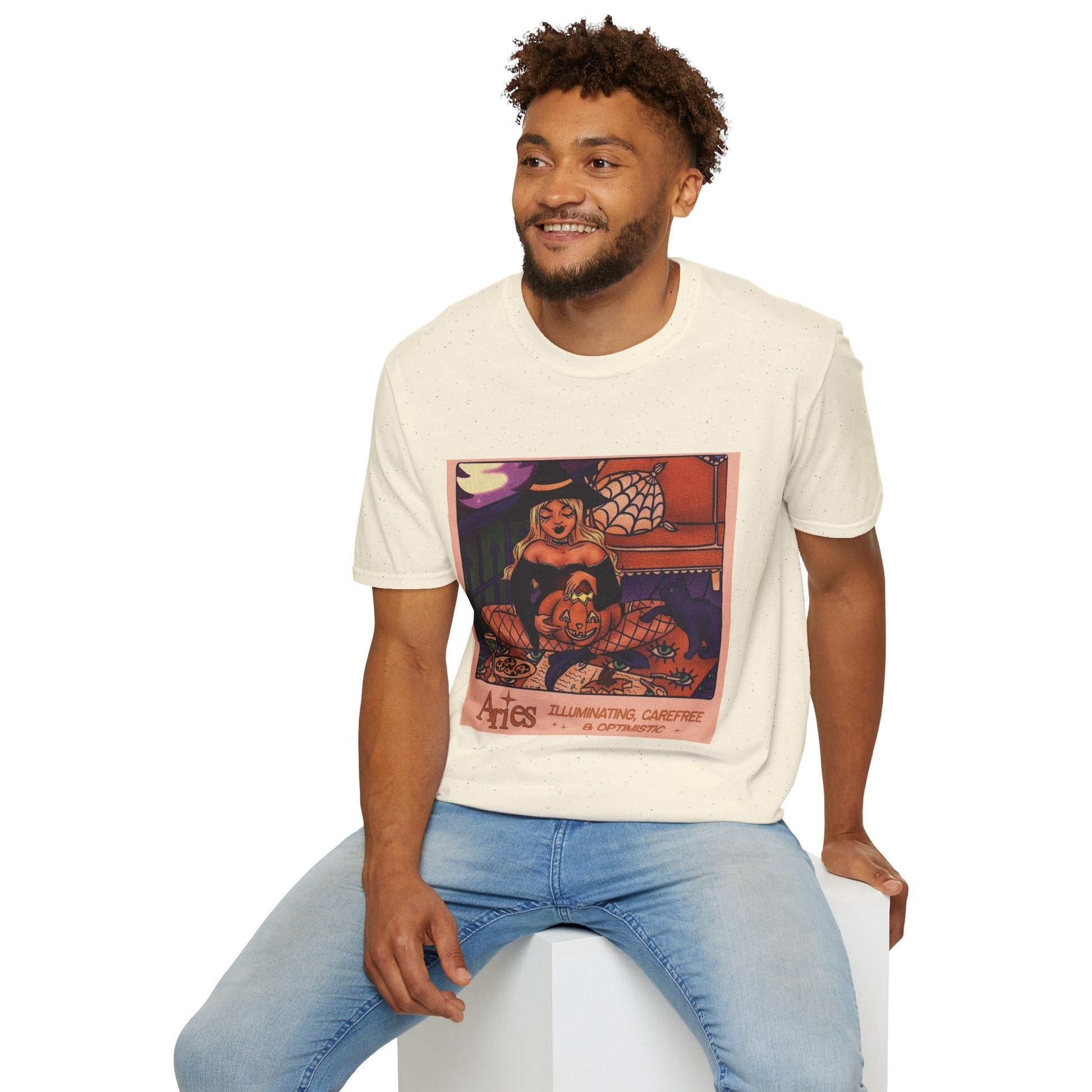 halloween shirt Illuminated Carefree & Optimistic T-Shirt, Halloween Apparel, Unisex Graphic Tee, Cozy Casual Wear, Unique Gift Idea - Metamorphosis Creations