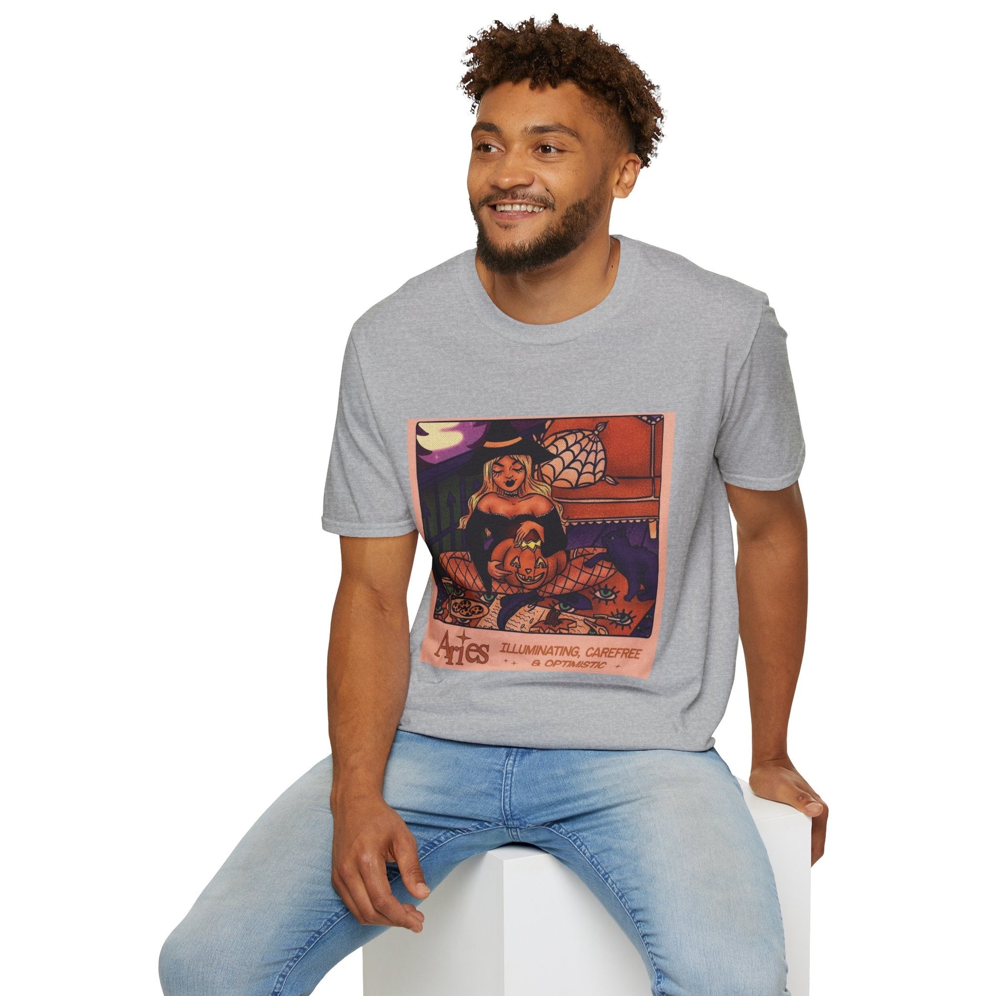 halloween shirt Illuminated Carefree & Optimistic T-Shirt, Halloween Apparel, Unisex Graphic Tee, Cozy Casual Wear, Unique Gift Idea - Metamorphosis Creations