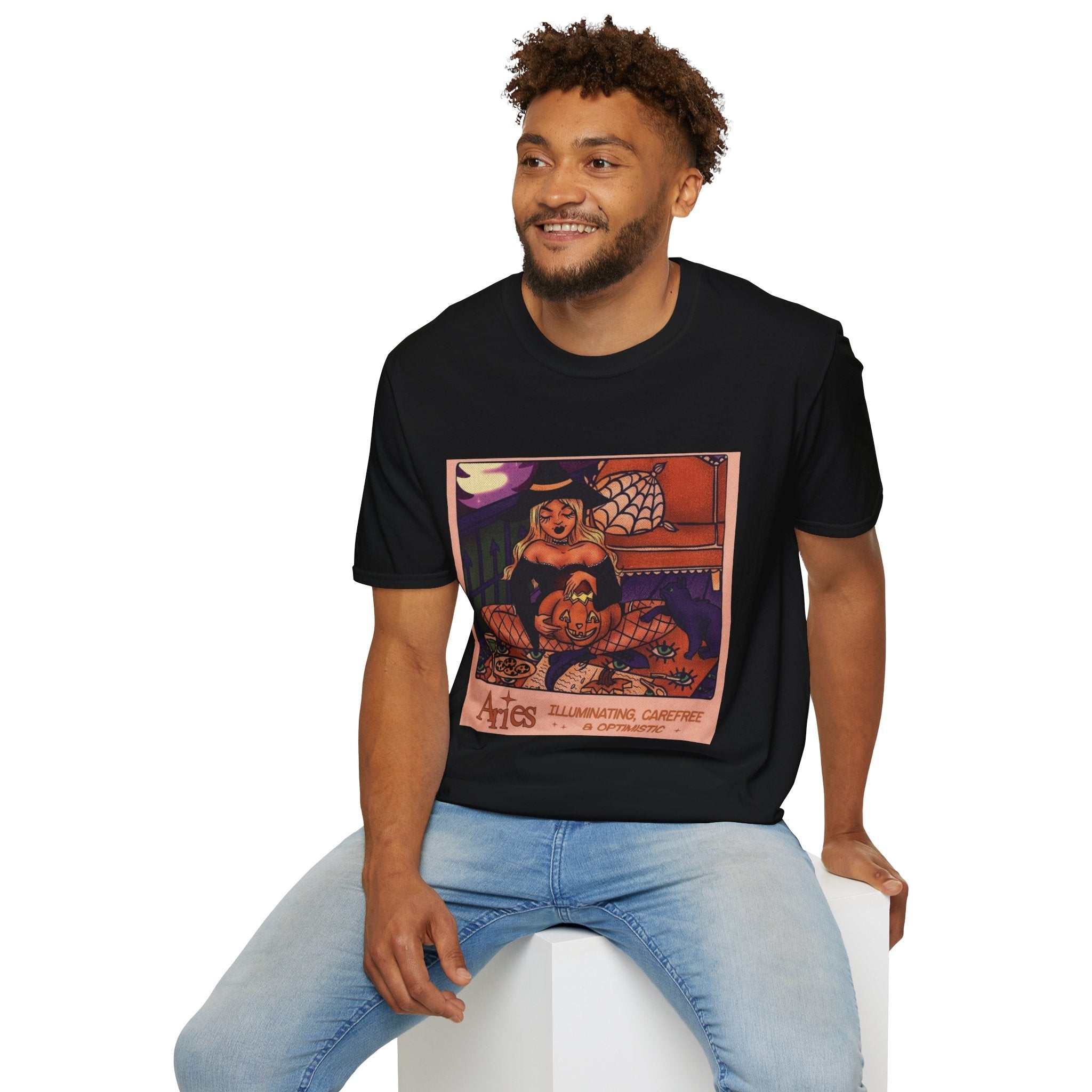 halloween shirt Illuminated Carefree & Optimistic T-Shirt, Halloween Apparel, Unisex Graphic Tee, Cozy Casual Wear, Unique Gift Idea - Metamorphosis Creations