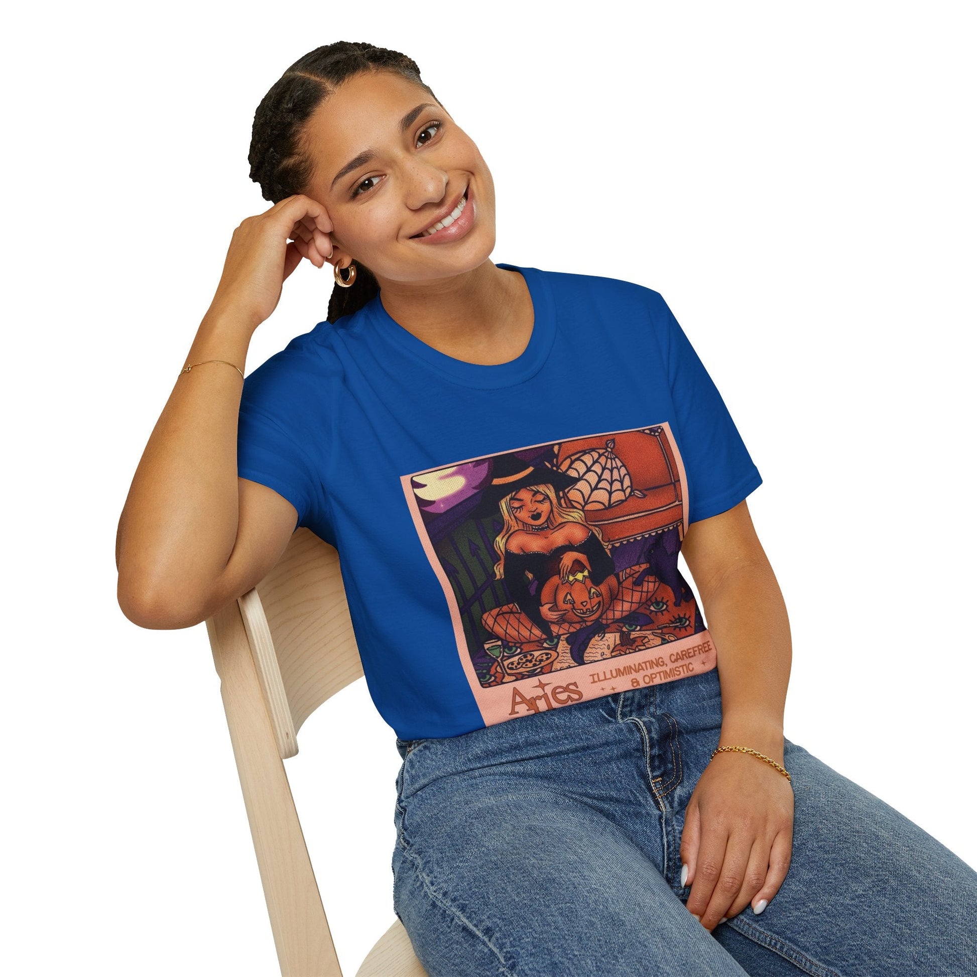 halloween shirt Illuminated Carefree & Optimistic T-Shirt, Halloween Apparel, Unisex Graphic Tee, Cozy Casual Wear, Unique Gift Idea - Metamorphosis Creations
