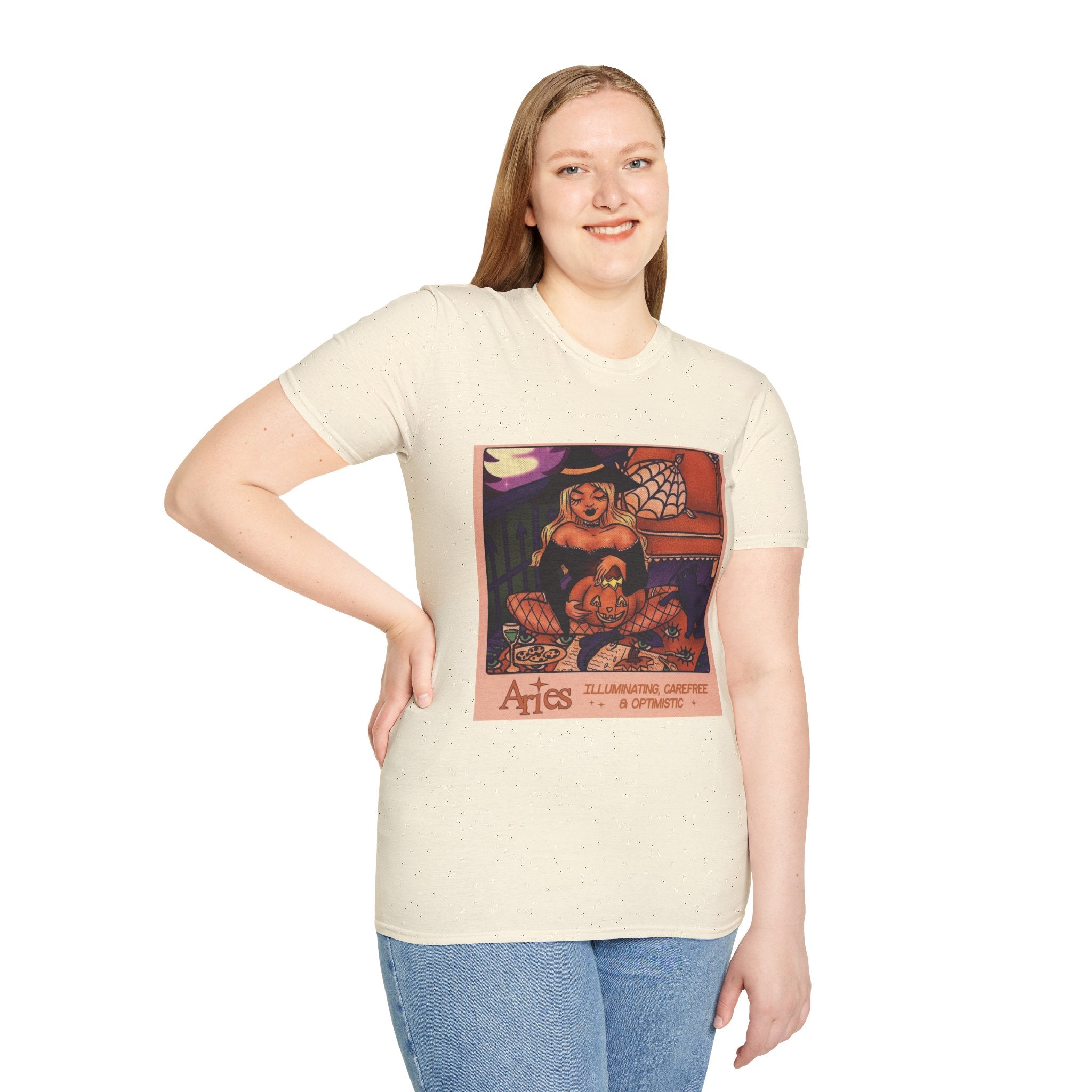 halloween shirt Illuminated Carefree & Optimistic T-Shirt, Halloween Apparel, Unisex Graphic Tee, Cozy Casual Wear, Unique Gift Idea - Metamorphosis Creations
