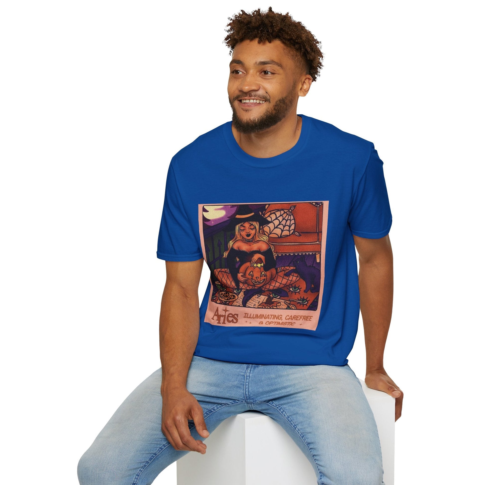 halloween shirt Illuminated Carefree & Optimistic T-Shirt, Halloween Apparel, Unisex Graphic Tee, Cozy Casual Wear, Unique Gift Idea - Metamorphosis Creations