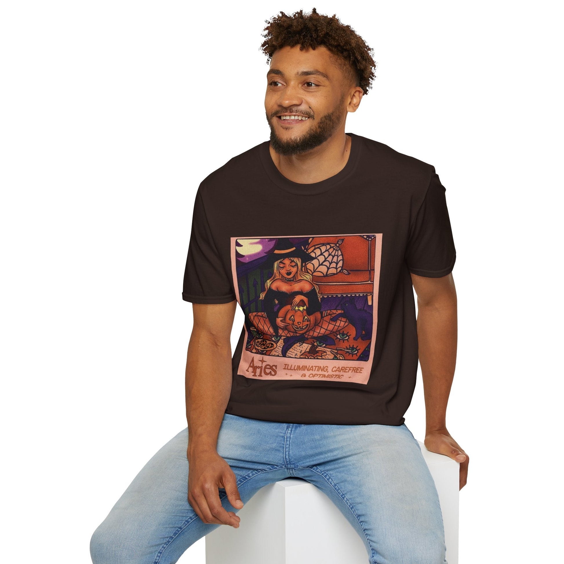 halloween shirt Illuminated Carefree & Optimistic T-Shirt, Halloween Apparel, Unisex Graphic Tee, Cozy Casual Wear, Unique Gift Idea - Metamorphosis Creations