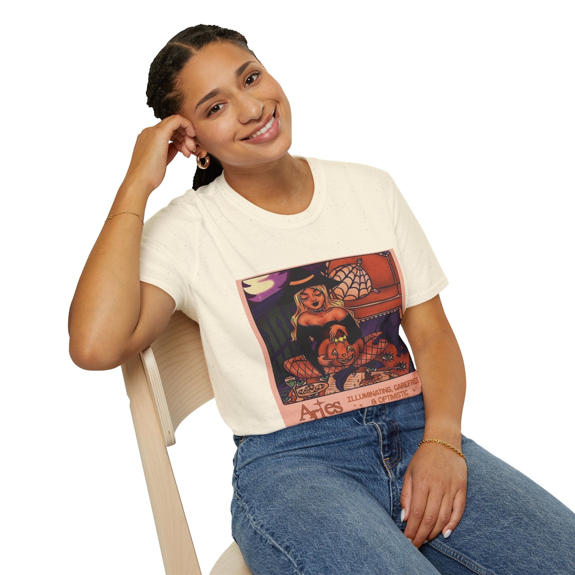 halloween shirt Illuminated Carefree & Optimistic T-Shirt, Halloween Apparel, Unisex Graphic Tee, Cozy Casual Wear, Unique Gift Idea - Metamorphosis Creations