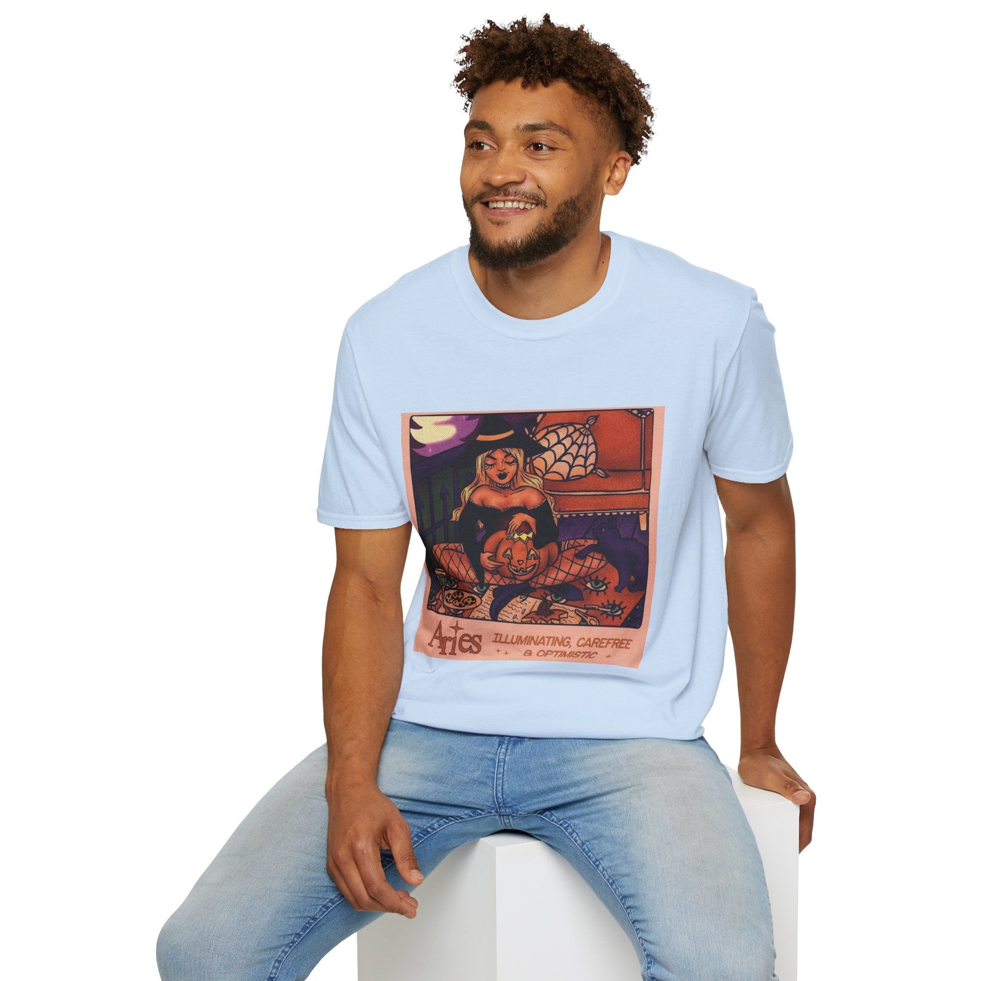 halloween shirt Illuminated Carefree & Optimistic T-Shirt, Halloween Apparel, Unisex Graphic Tee, Cozy Casual Wear, Unique Gift Idea - Metamorphosis Creations