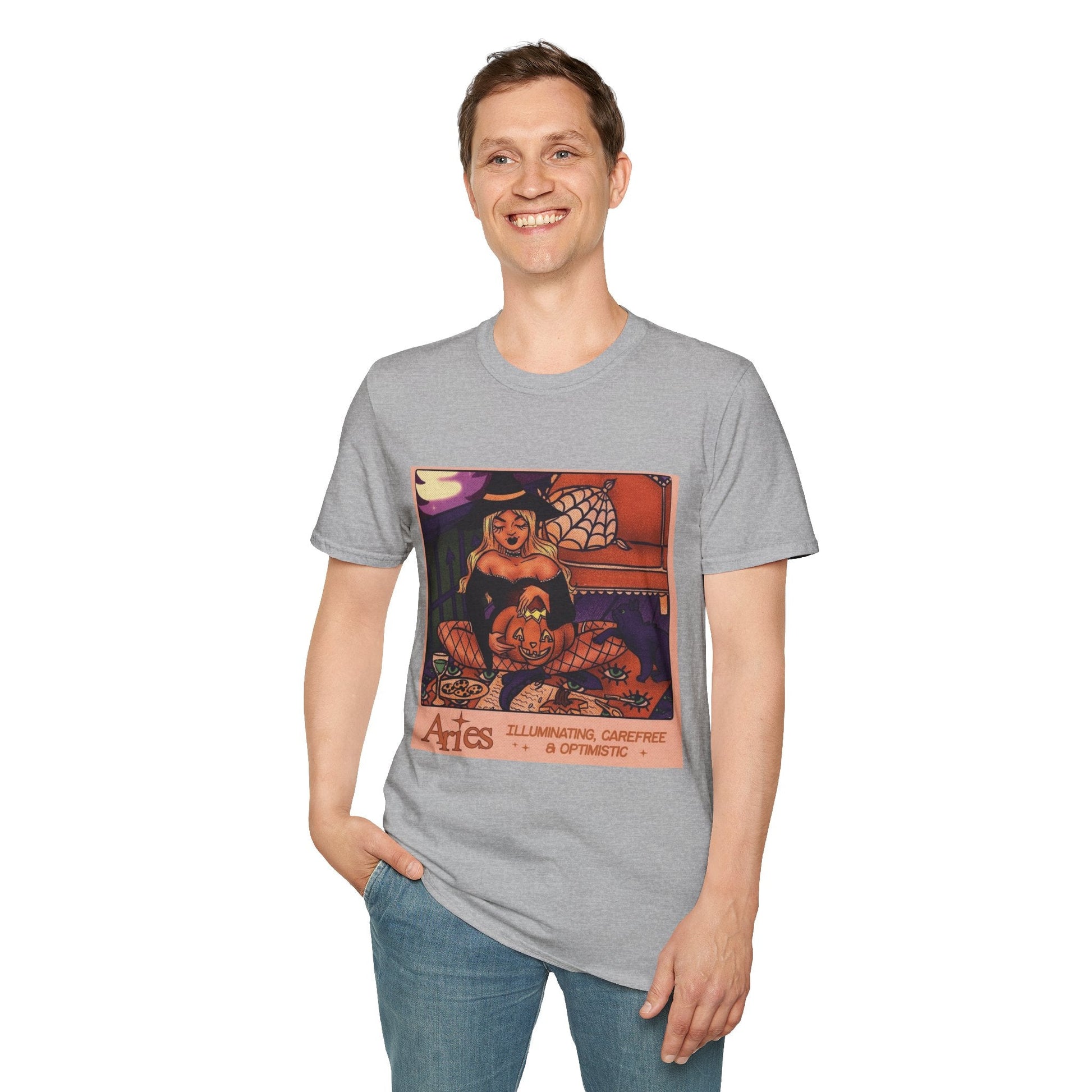halloween shirt Illuminated Carefree & Optimistic T-Shirt, Halloween Apparel, Unisex Graphic Tee, Cozy Casual Wear, Unique Gift Idea - Metamorphosis Creations