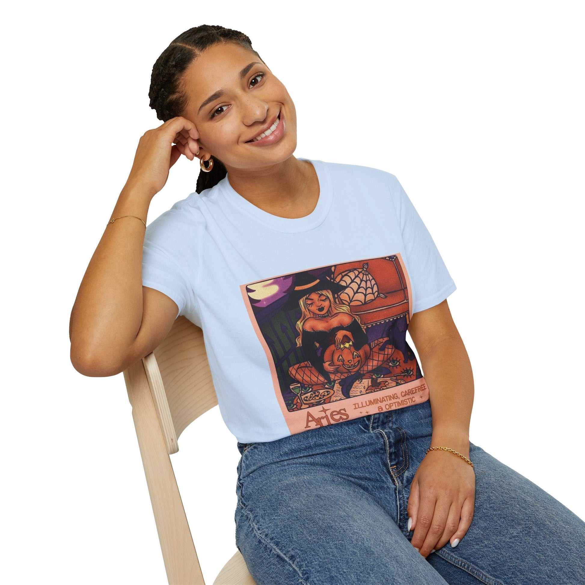 halloween shirt Illuminated Carefree & Optimistic T-Shirt, Halloween Apparel, Unisex Graphic Tee, Cozy Casual Wear, Unique Gift Idea - Metamorphosis Creations