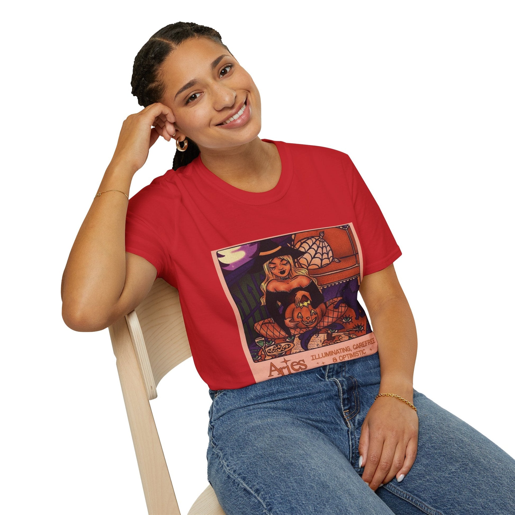 halloween shirt Illuminated Carefree & Optimistic T-Shirt, Halloween Apparel, Unisex Graphic Tee, Cozy Casual Wear, Unique Gift Idea - Metamorphosis Creations