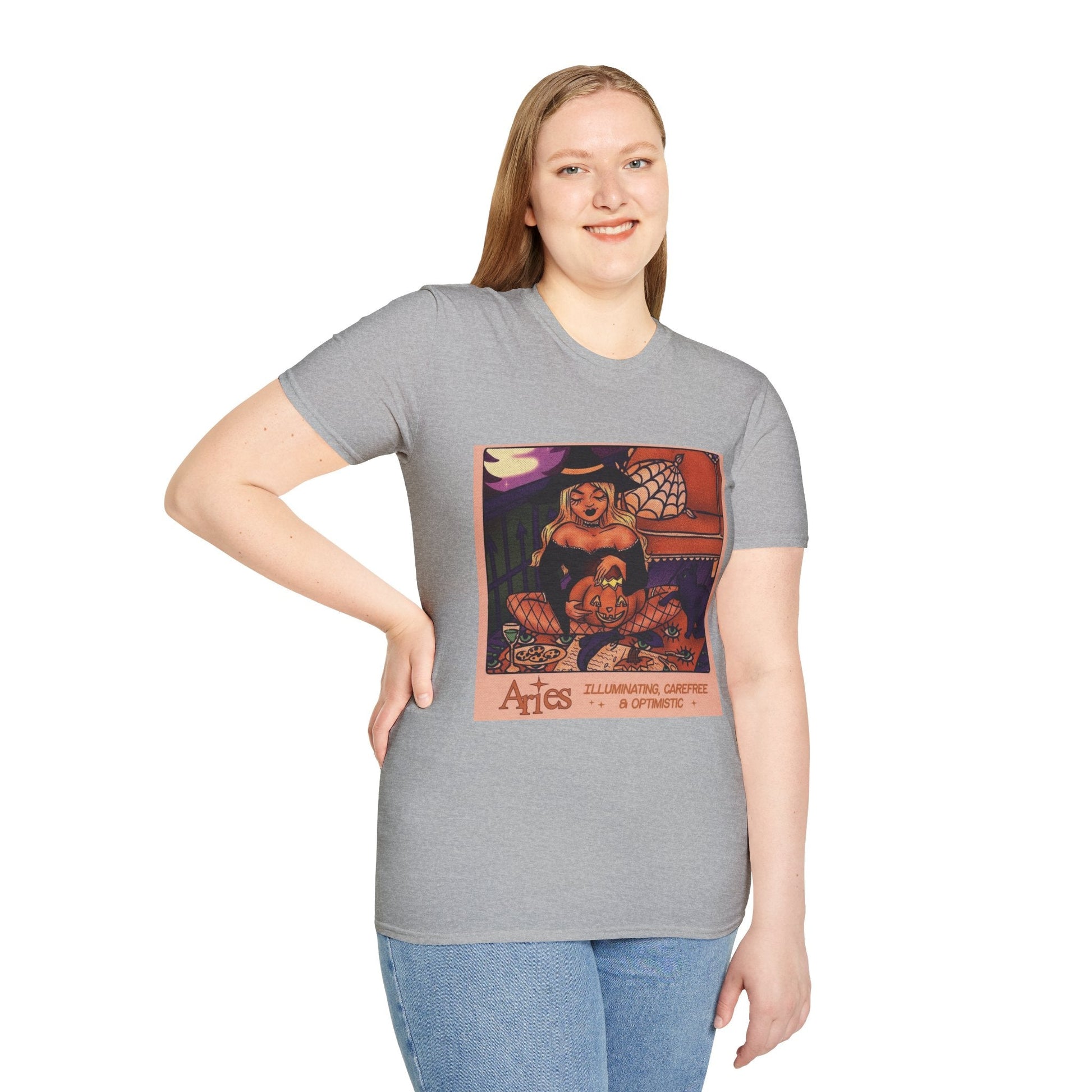 halloween shirt Illuminated Carefree & Optimistic T-Shirt, Halloween Apparel, Unisex Graphic Tee, Cozy Casual Wear, Unique Gift Idea - Metamorphosis Creations