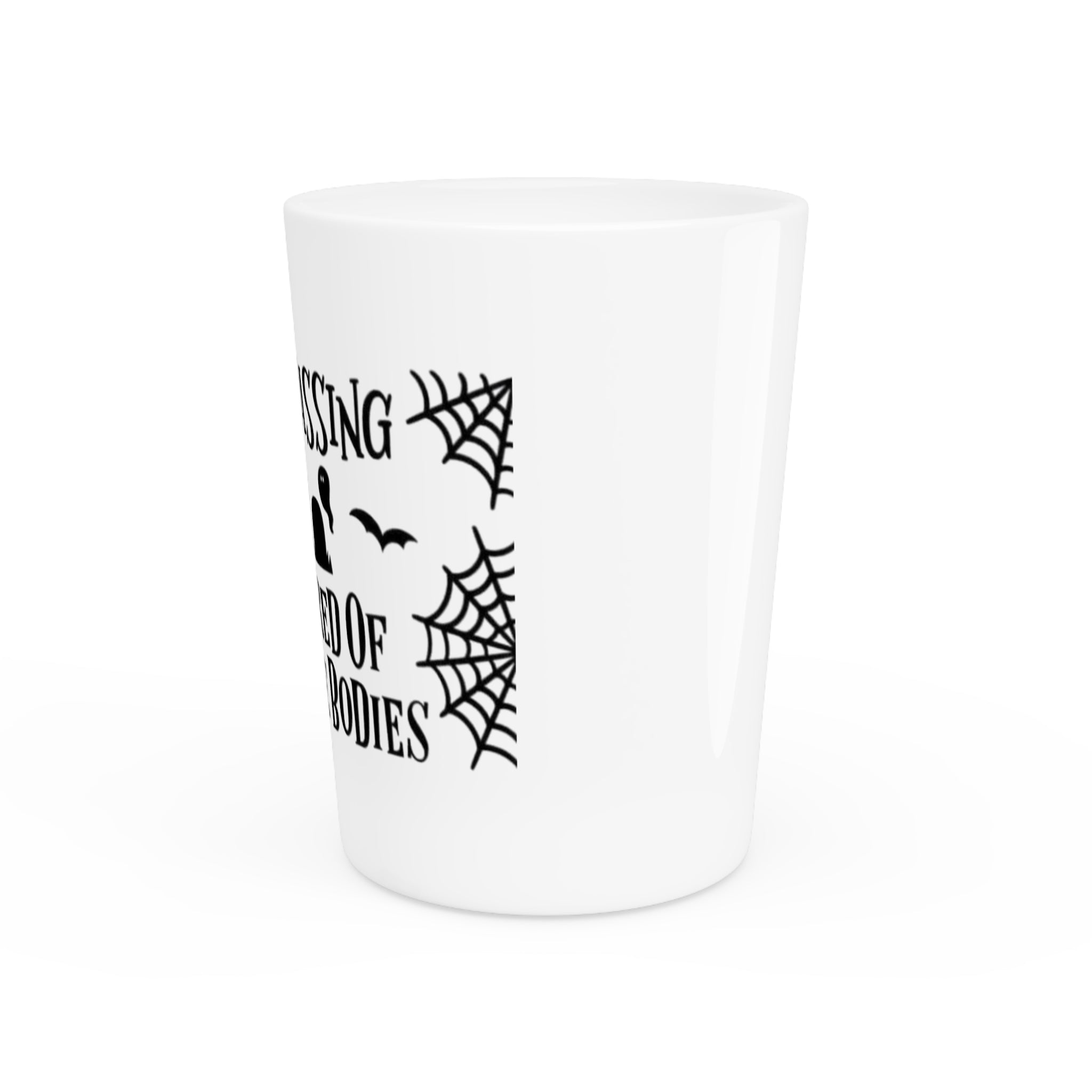 Halloween Shot Glass, No Trespassing Statement Glass, Party Favors, Unique Decor, Fun Gift for Spooky Celebrations, Housewarming - Metamorphosis Creations