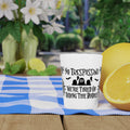 Halloween Shot Glass, No Trespassing Statement Glass, Party Favors, Unique Decor, Fun Gift for Spooky Celebrations, Housewarming - Metamorphosis Creations