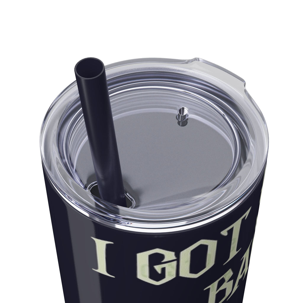 Halloween Skeleton - Themed Tumbler, Got Your Back Drinkware, I Got Your Back Skinny Tumbler, Cute Gifts for Halloween, Fun Vibes for Parties - Metamorphosis Creations