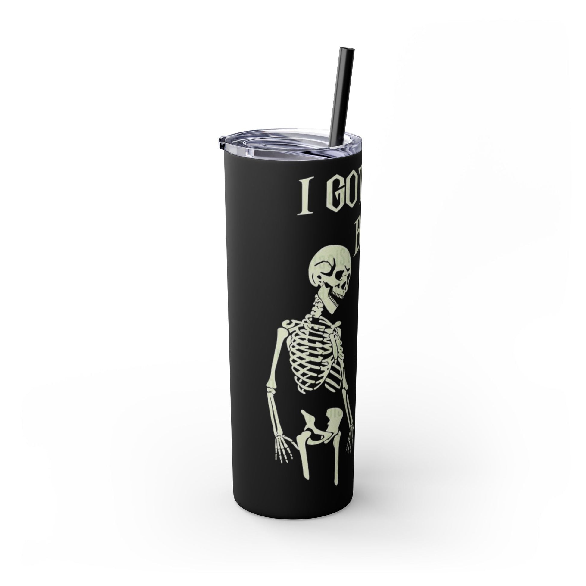Halloween Skeleton - Themed Tumbler, Got Your Back Drinkware, I Got Your Back Skinny Tumbler, Cute Gifts for Halloween, Fun Vibes for Parties - Metamorphosis Creations