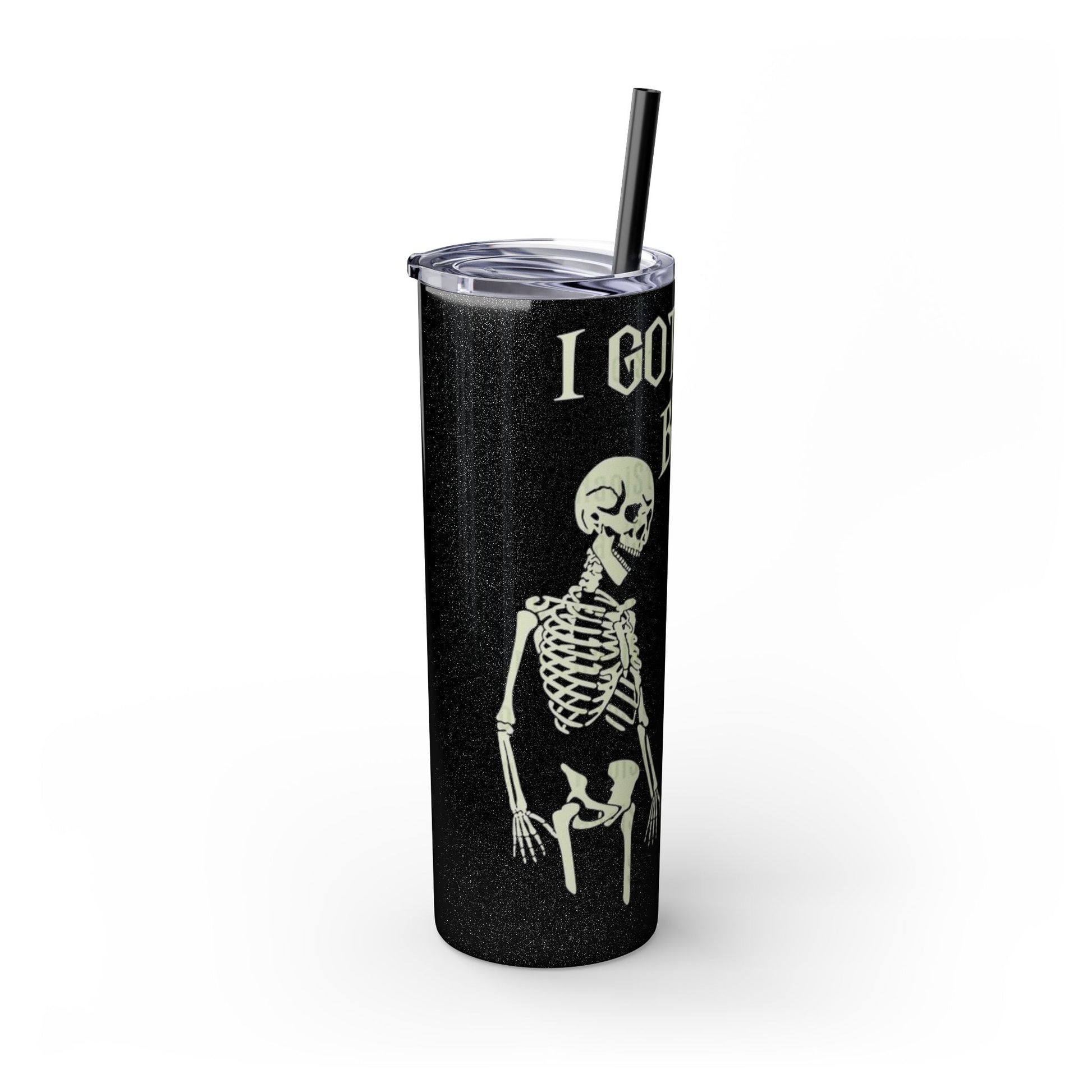 Halloween Skeleton - Themed Tumbler, Got Your Back Drinkware, I Got Your Back Skinny Tumbler, Cute Gifts for Halloween, Fun Vibes for Parties - Metamorphosis Creations