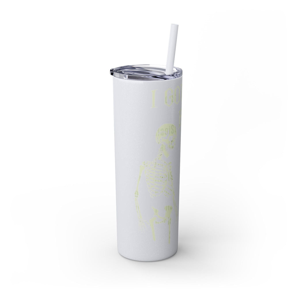 Halloween Skeleton - Themed Tumbler, Got Your Back Drinkware, I Got Your Back Skinny Tumbler, Cute Gifts for Halloween, Fun Vibes for Parties - Metamorphosis Creations