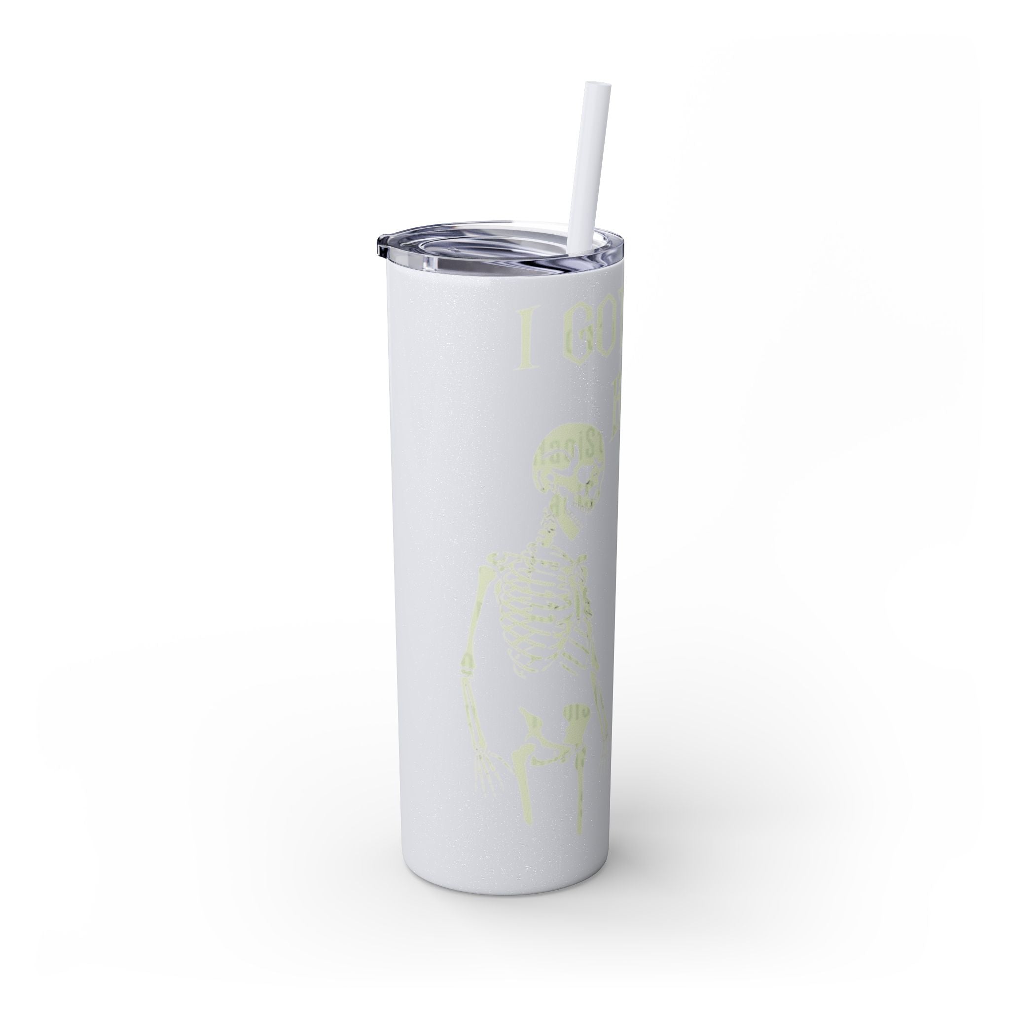 Halloween Skeleton - Themed Tumbler, Got Your Back Drinkware, I Got Your Back Skinny Tumbler, Cute Gifts for Halloween, Fun Vibes for Parties - Metamorphosis Creations