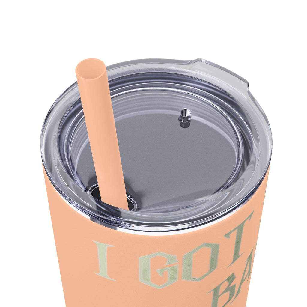 Halloween Skeleton - Themed Tumbler, Got Your Back Drinkware, I Got Your Back Skinny Tumbler, Cute Gifts for Halloween, Fun Vibes for Parties - Metamorphosis Creations