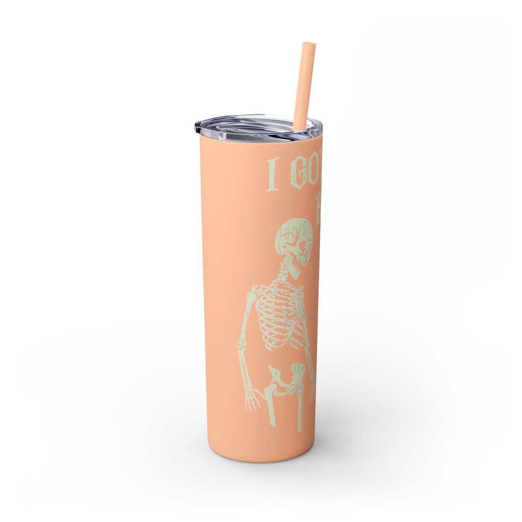 Halloween Skeleton - Themed Tumbler, Got Your Back Drinkware, I Got Your Back Skinny Tumbler, Cute Gifts for Halloween, Fun Vibes for Parties - Metamorphosis Creations